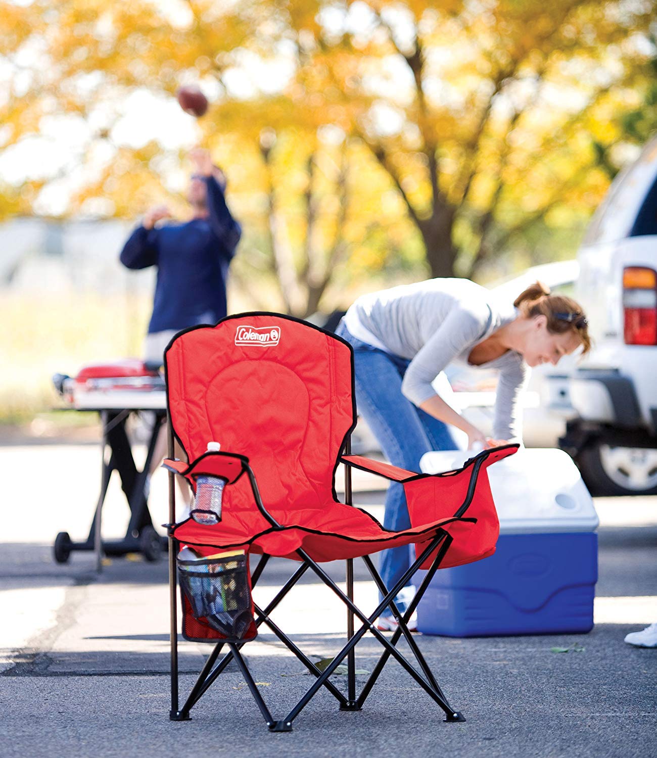 Amazon.co.jp: Coleman Portable Camping Quad Chair with 4-Can