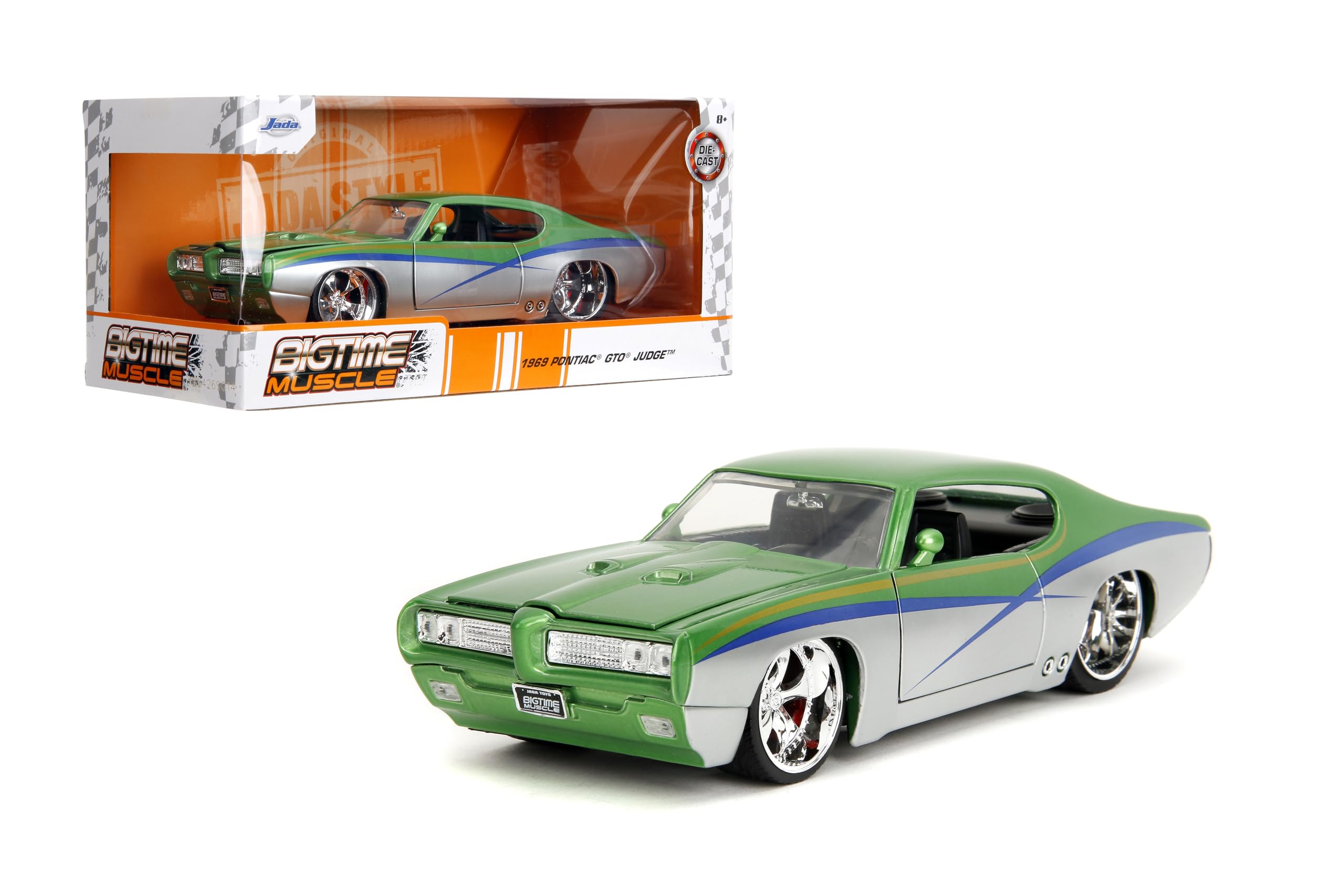 Amazon.com: Jada Toys Bigtime Muscle 1:24 1969 Pontiac GTO Die