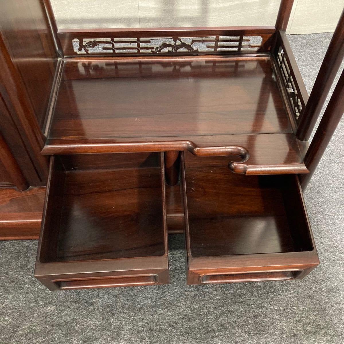 Amazon.co.jp: 茶箪笥 茶棚 飾り棚 昭和レトロ 和室 唐木 アンティーク