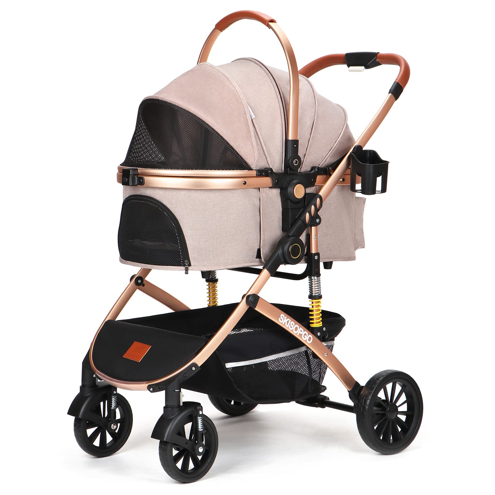 Amazon.co.jp: SKISOPGO ペットカート 分離型 犬用ベビーカー いぬ用