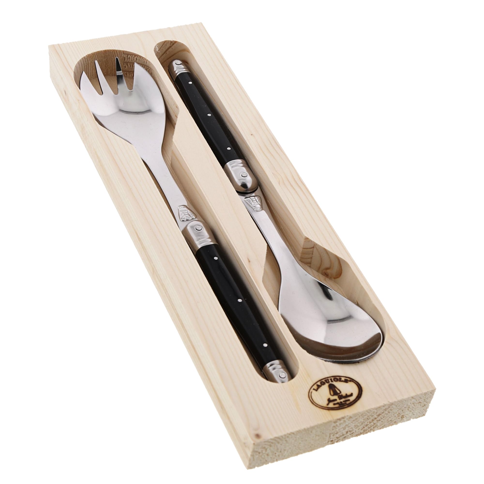 Amazon.com | Jean Dubost Salad Servers, Black Handles - Rust