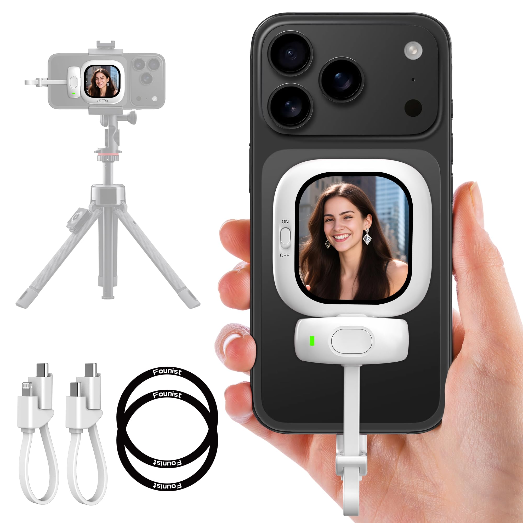 Amazon | Vlogmate Mini Phone用自撮りモニター,自撮りスクリーン 超薄