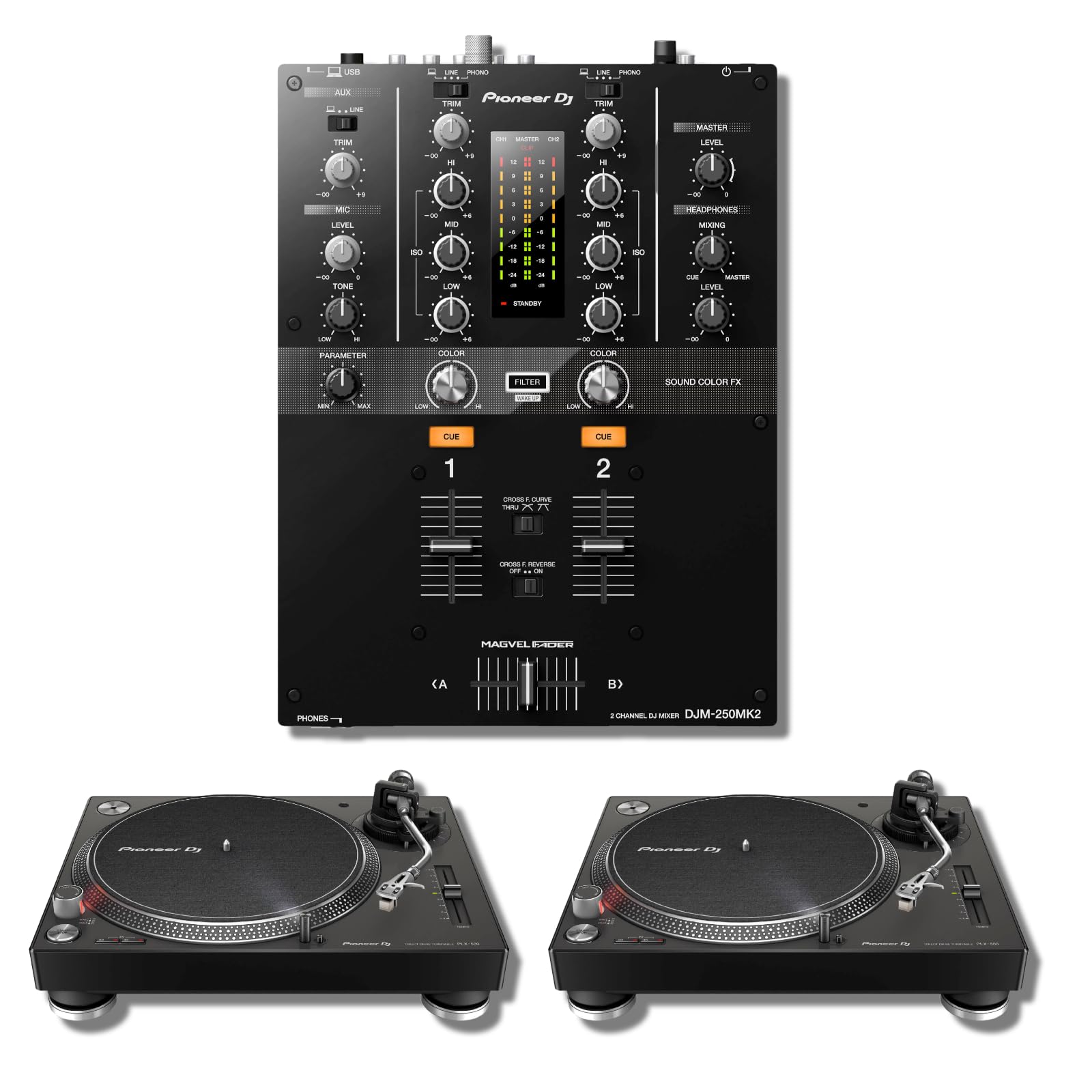 Amazon.com: Pioneer DJM-250MK2 2-channel DJ Mixer with Pioneer PLX