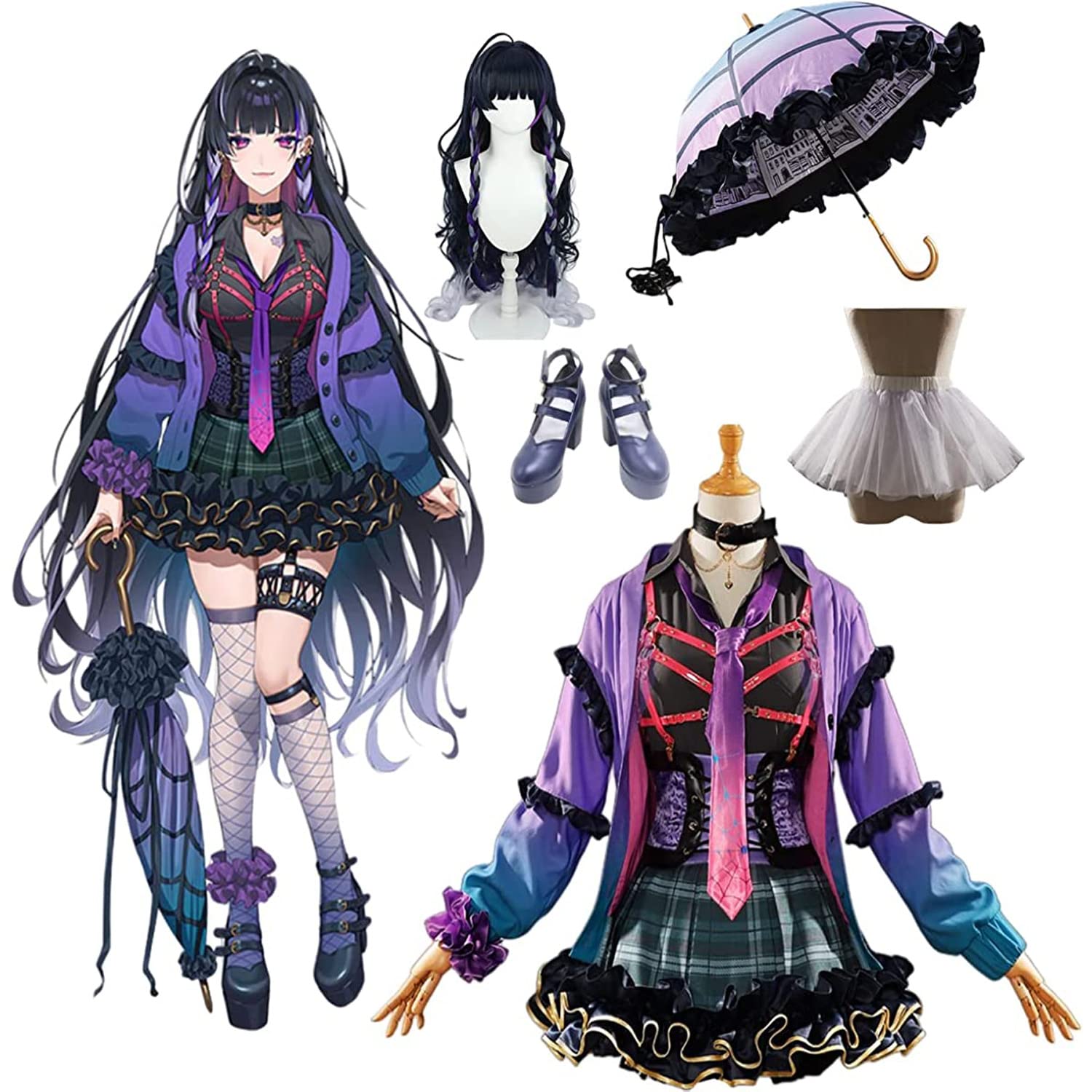 Amazon.co.jp: YouTuber VTuber コスプレ衣装 狂蘭 メロコ Meloco