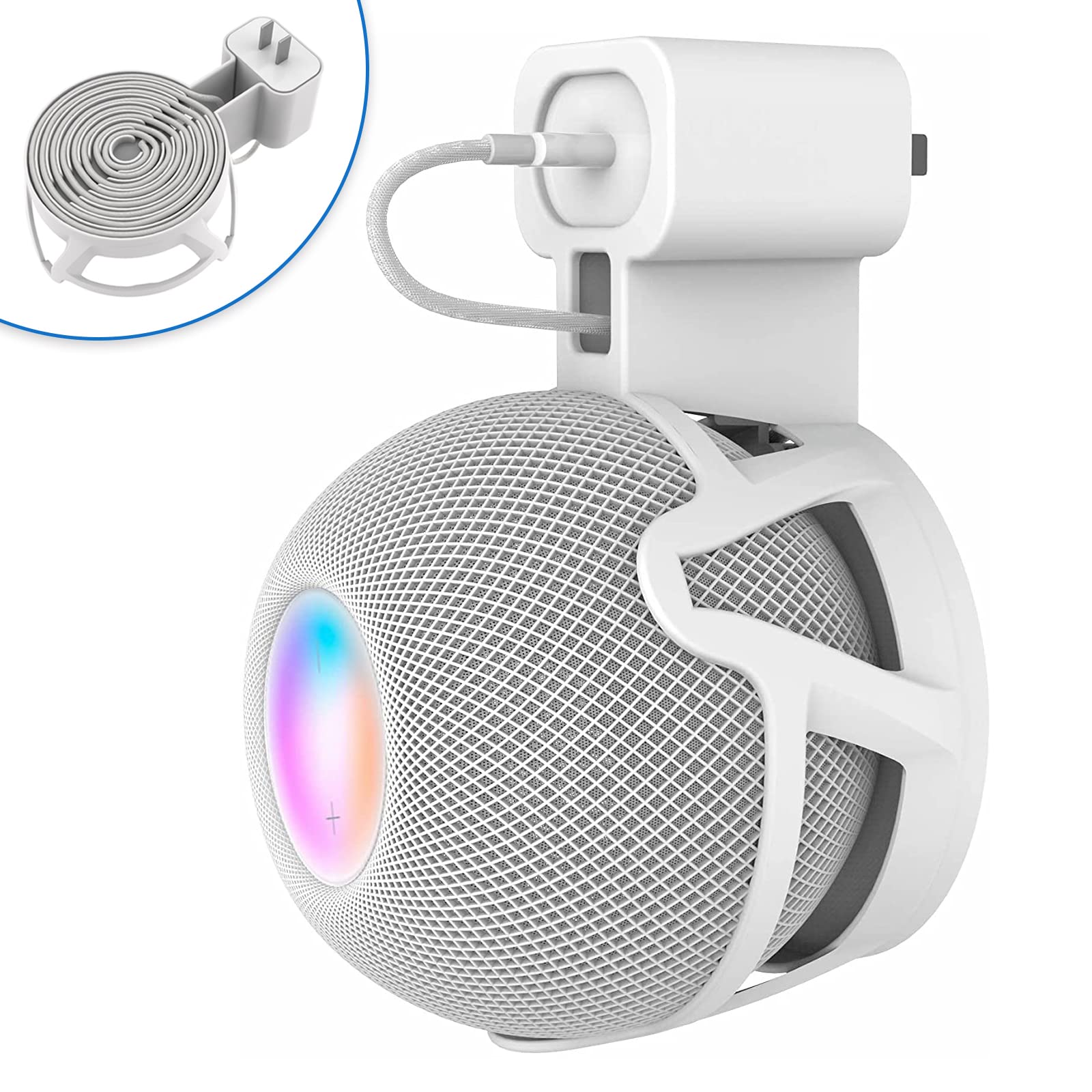 Amazon | CUHIOY Homepod Mini用壁掛けホルダー コード管理付きプラグ