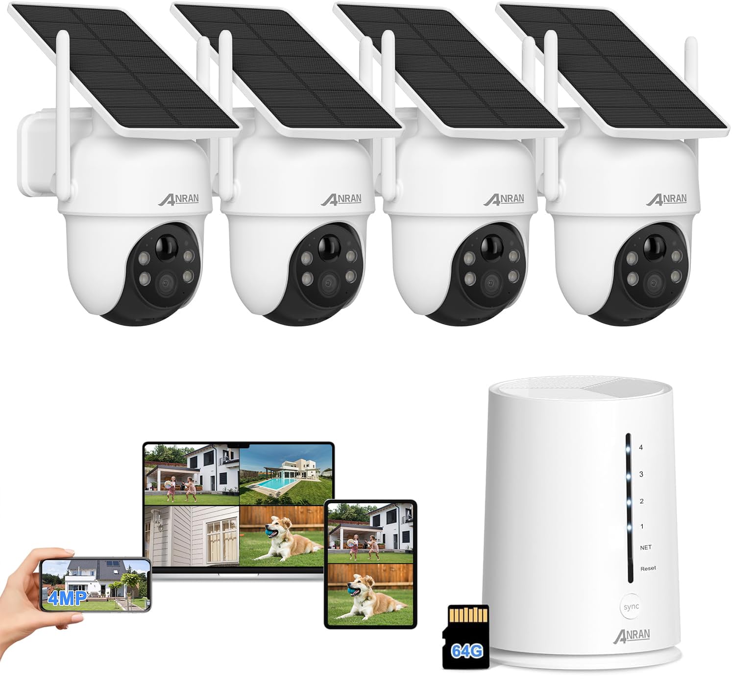 Amazon.com : ANRAN Solar Security Cameras Wireless Outdoor, 4MP