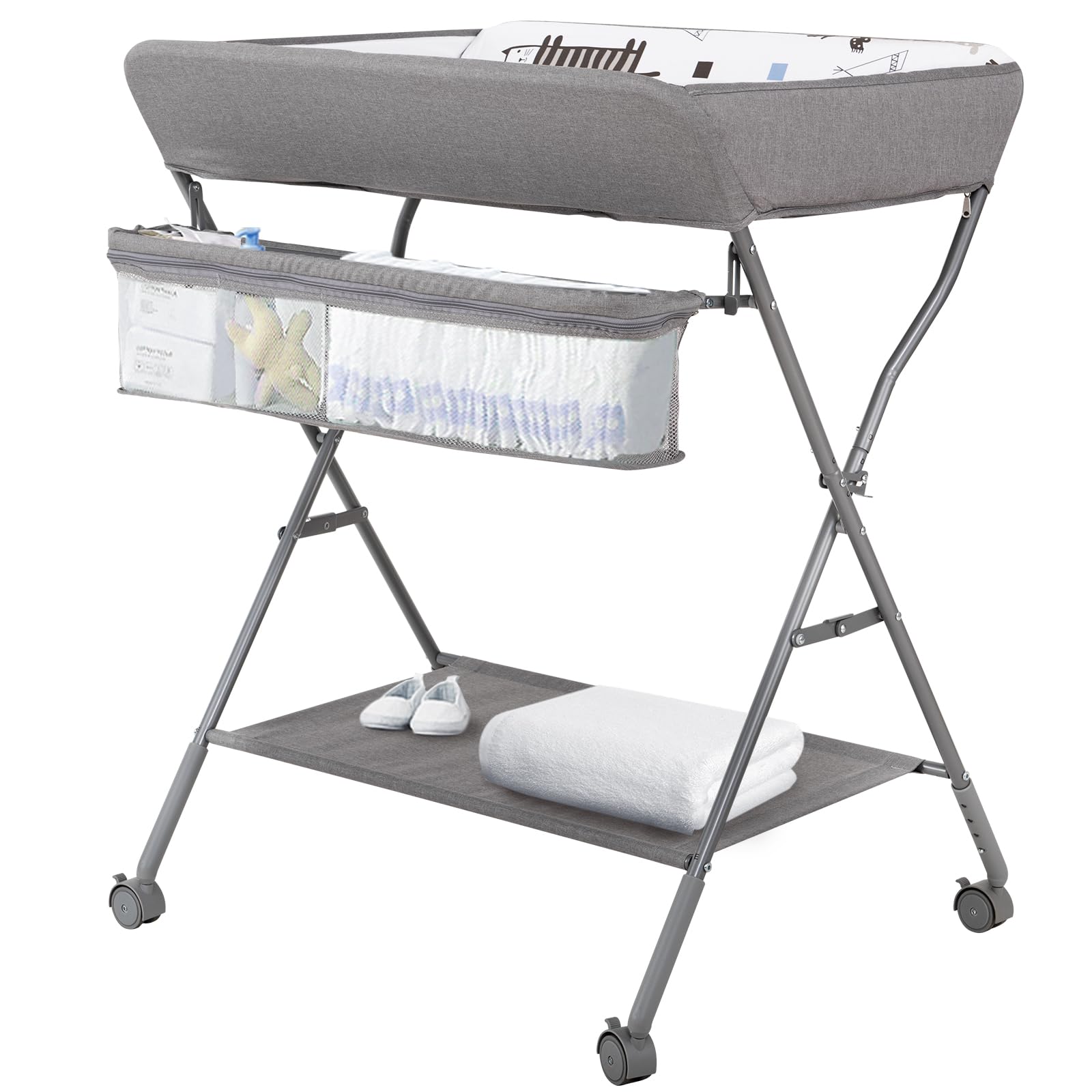 Amazon.co.jp: Feemomオムツ換え ベビーケア おむつ交換台 折りたたみ