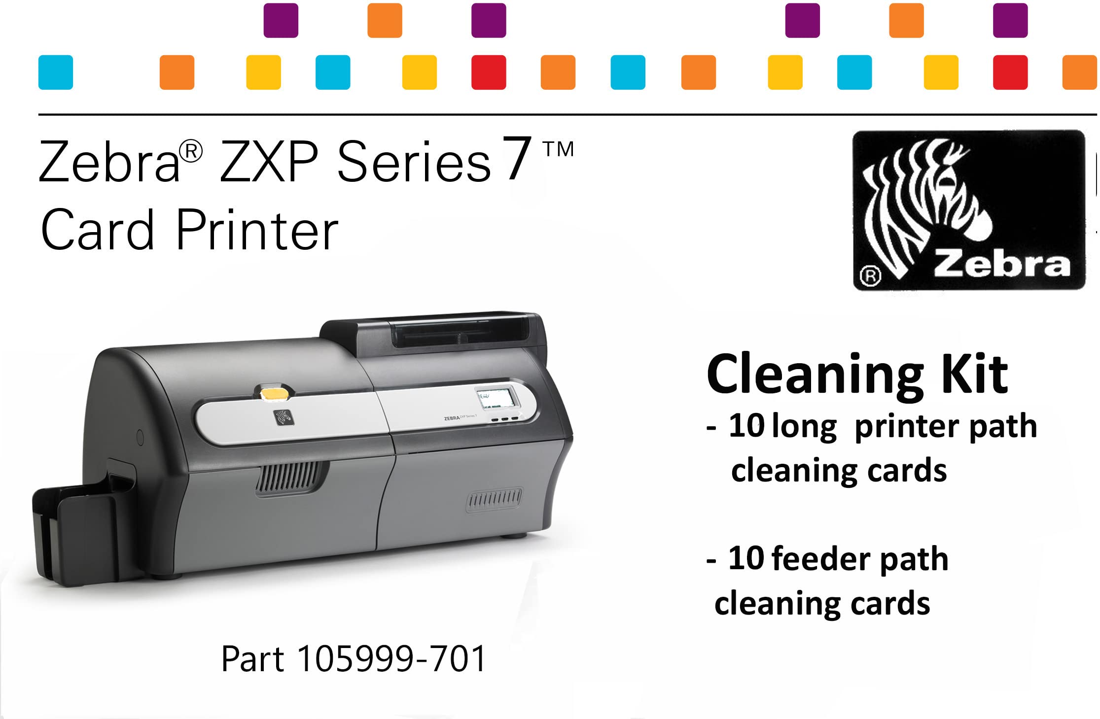 Amazon.com : Zebra Cleaning Kit 105999-701 for ZXP Series 7