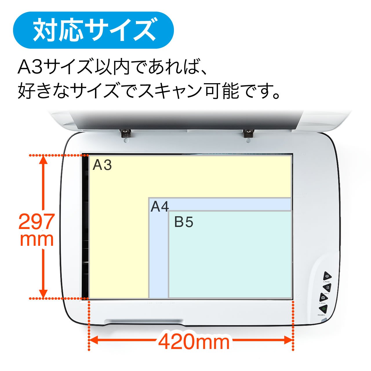Amazon | サンワダイレクト スキャナ A3・A4対応 フラットベッド
