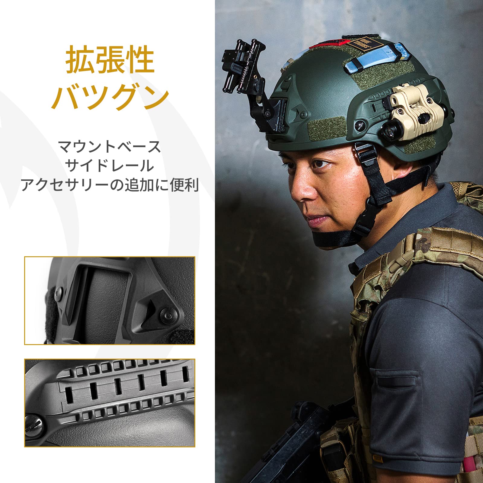 Amazon.co.jp: OneTigris サバゲー用ヘルメット 米軍風レプリカ