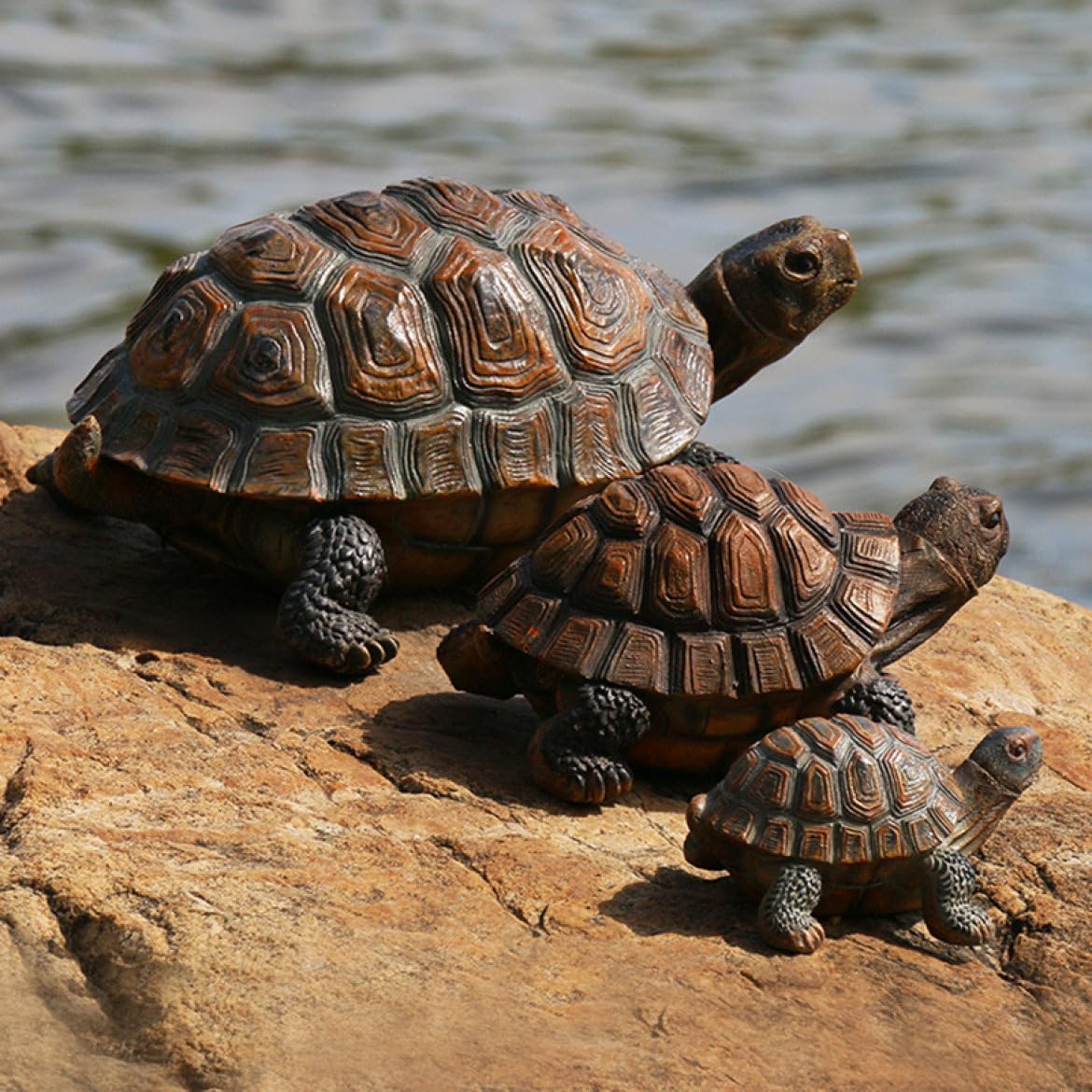 Amazon.co.jp: [dhiuebc] 自然の造形が美しい亀の置物 スタンド