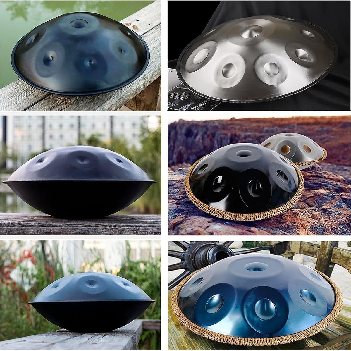 Amazon | Ywanwj 12音ハンドパンドラム ハンドパン 手板D小调 スチール