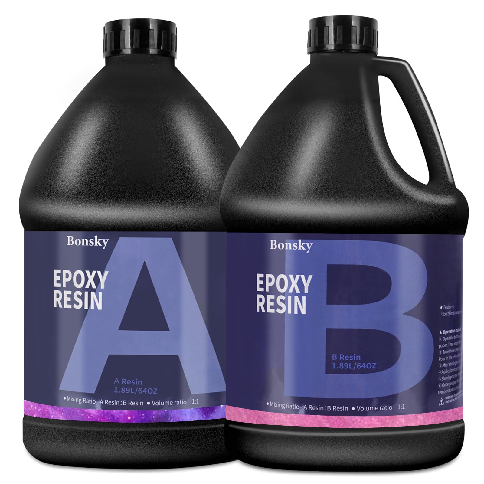 Amazon | Bonsky(ボンスキー) エポキシ樹脂 (A液+B液) 2液性 4.3kg