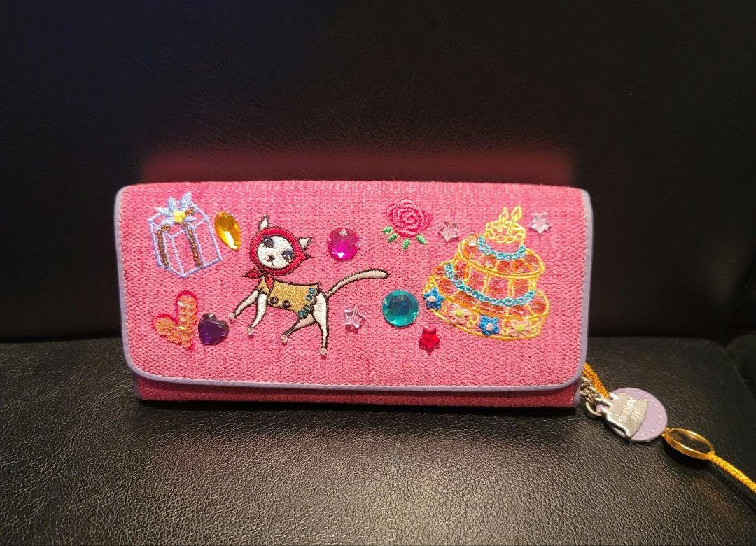 Amazon.co.jp: Think Bee シンクビー 長財布 財布 猫柄 ネコ 刺繍