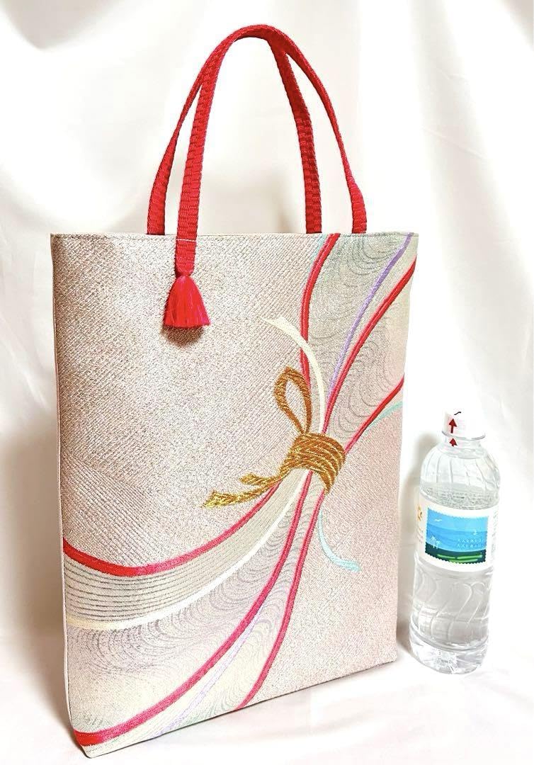 Amazon.co.jp: 帯リメイクバッグハンドメイド 帯地バッグ A4縦型バッグ