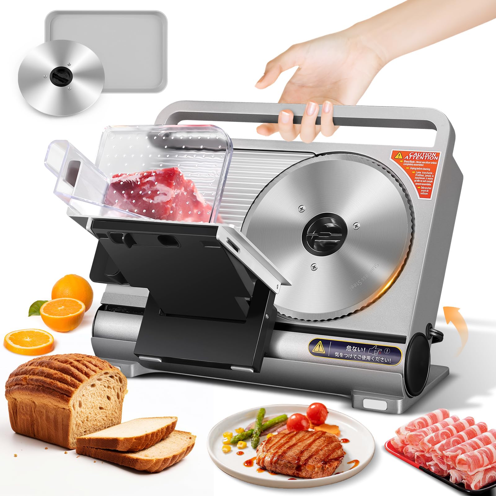 Amazon | Hanchen 電動スライサー 【折りたたみ式】 ミートスライサー