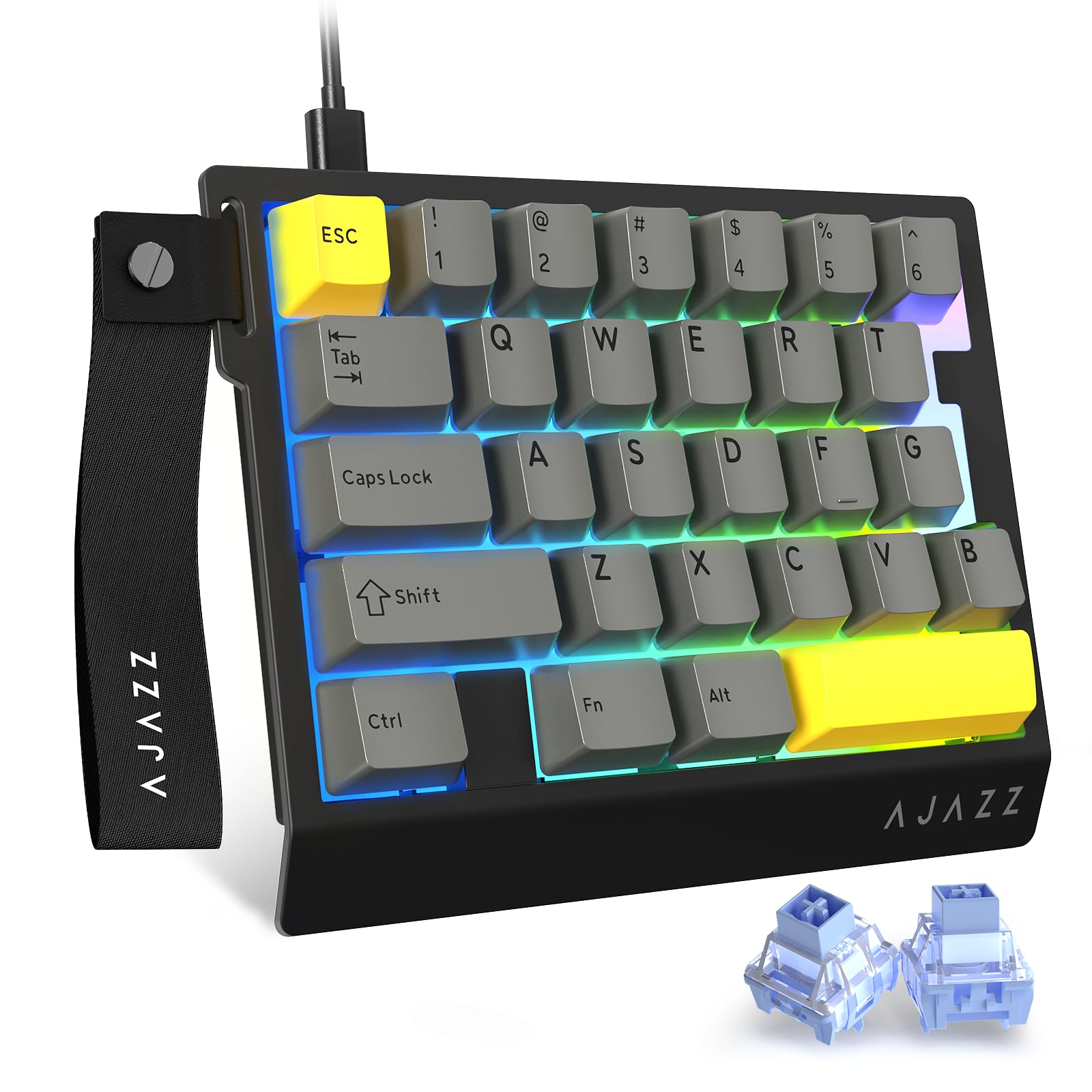 Amazon | AJAZZ AK029 片手ゲーミングキーボード メカニカルキーボード