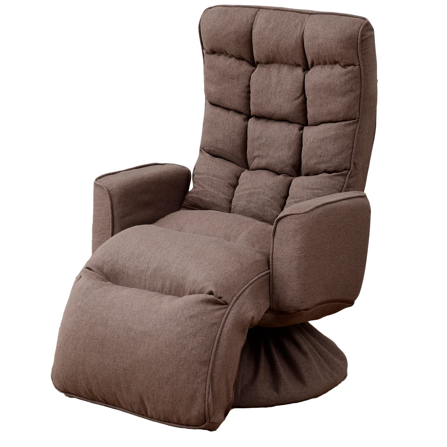 Amazon｜[山善] オットマン付き 360度回転 リクライニング 肘掛け付き