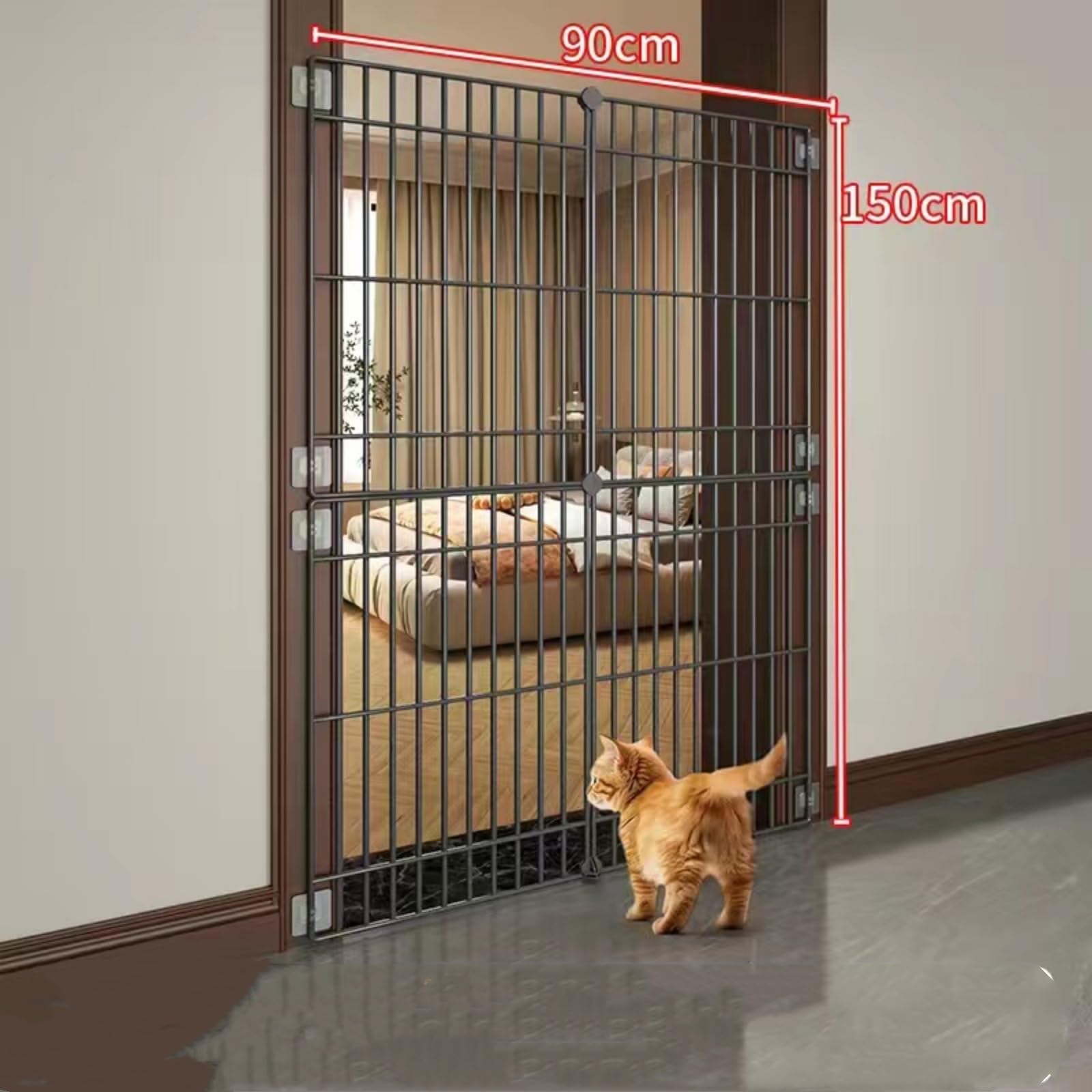 Amazon.co.jp: Warayumi ペットゲート ハイタイプ 突っ張り 左右に270