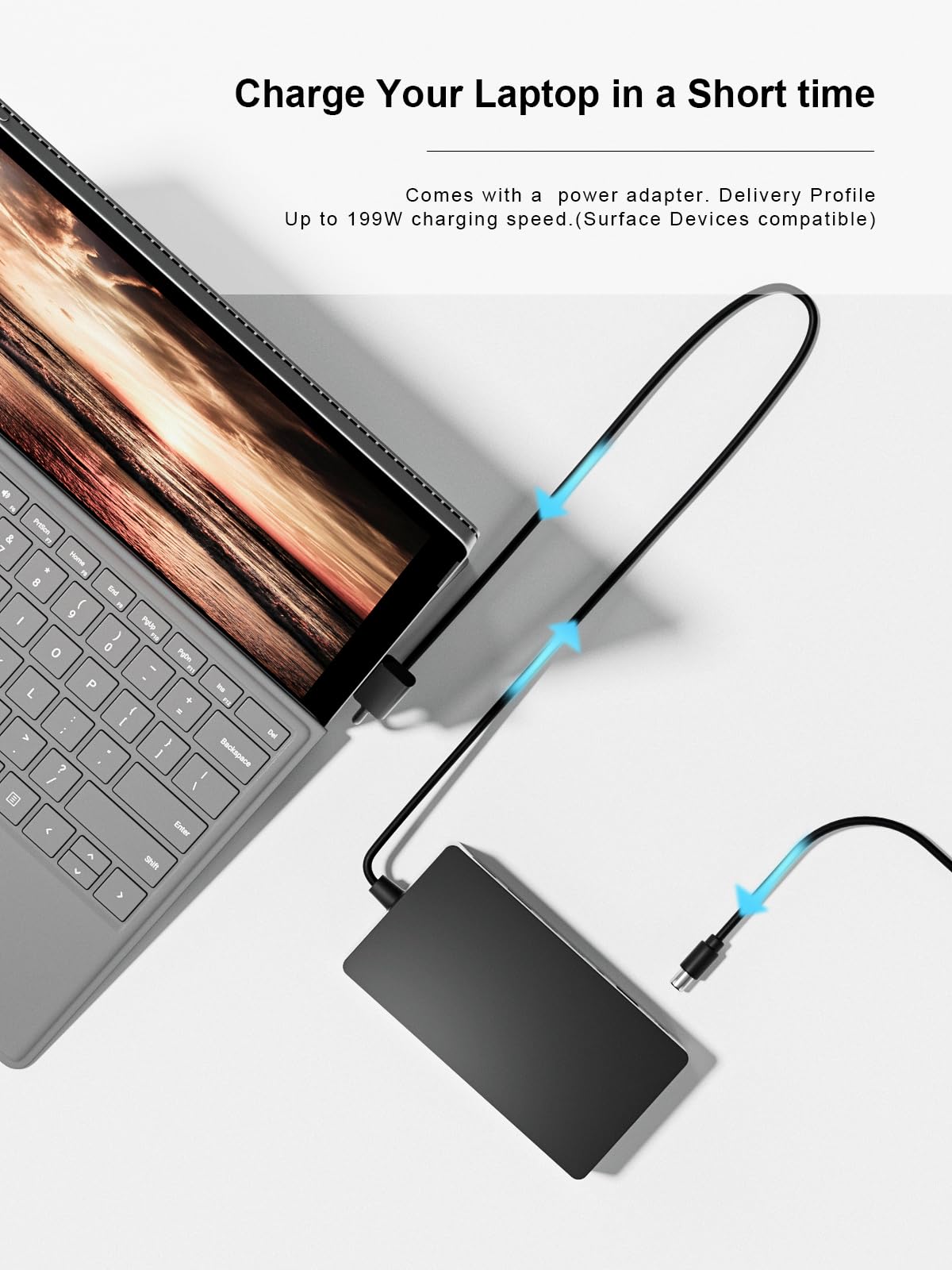 Amazon.co.jp: Surface Dock 2、Surface Docking Station 2 199W電源