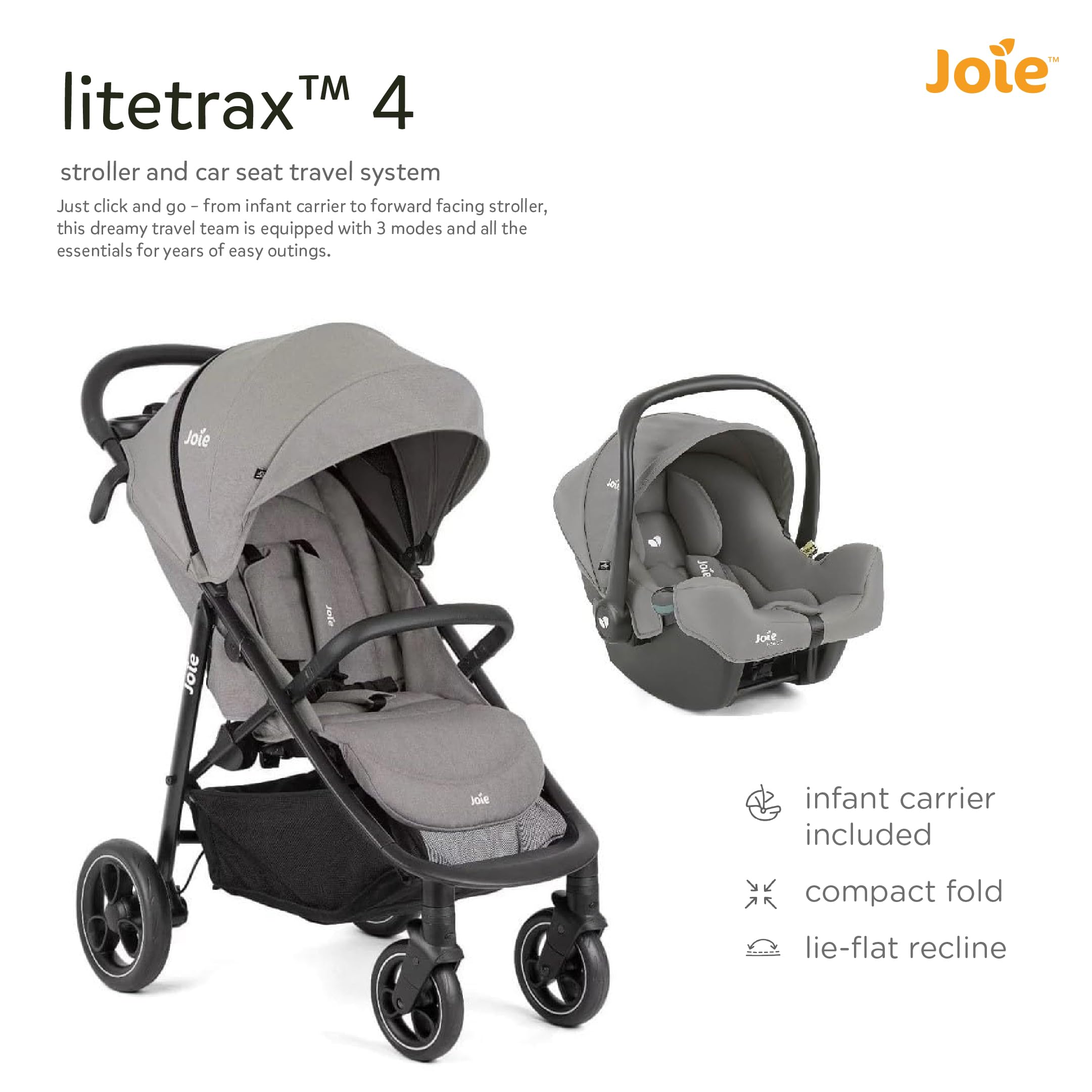 Joie Litetrax Four Travel System Pebble Travel System: Buy Online