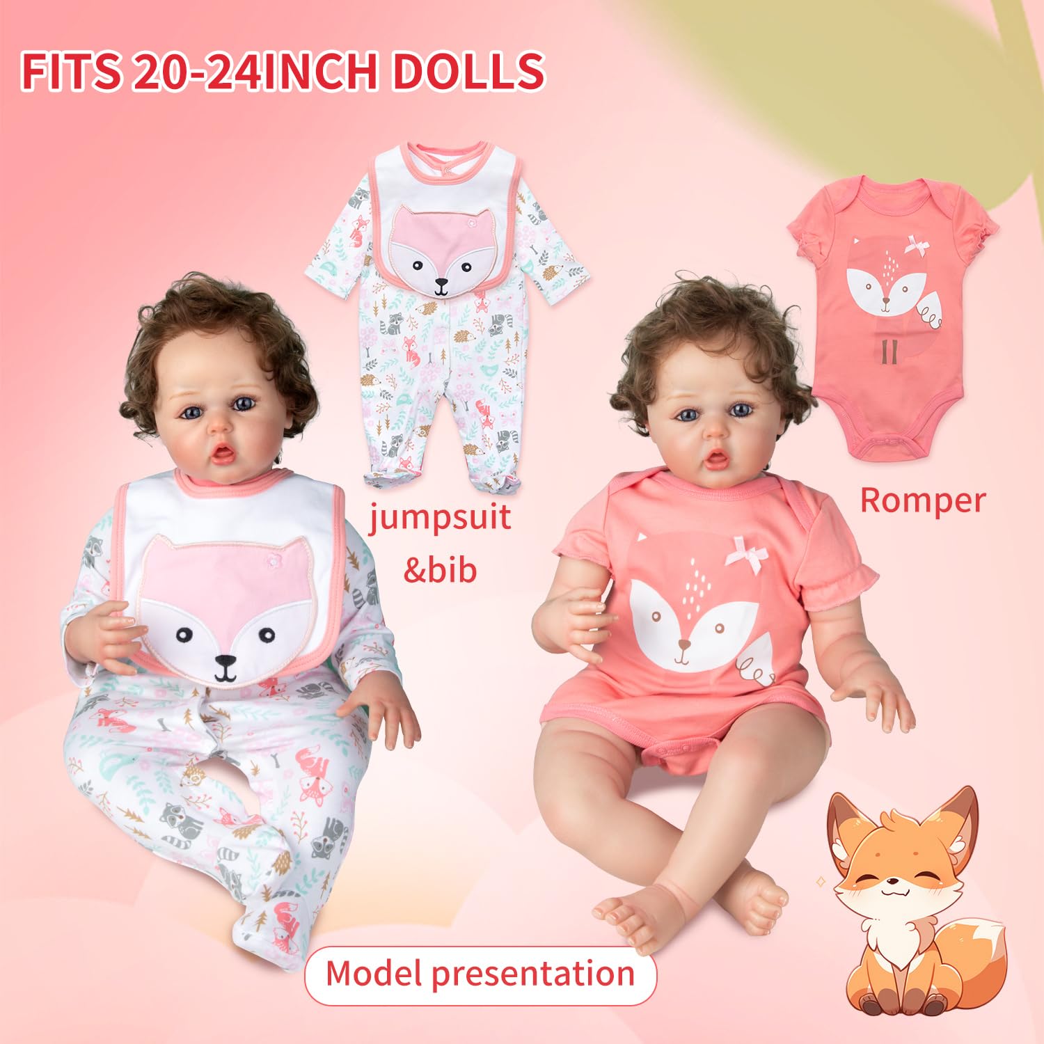 Amazon.co.jp: リボーンベビードール服 フォックスアクセサリー 22