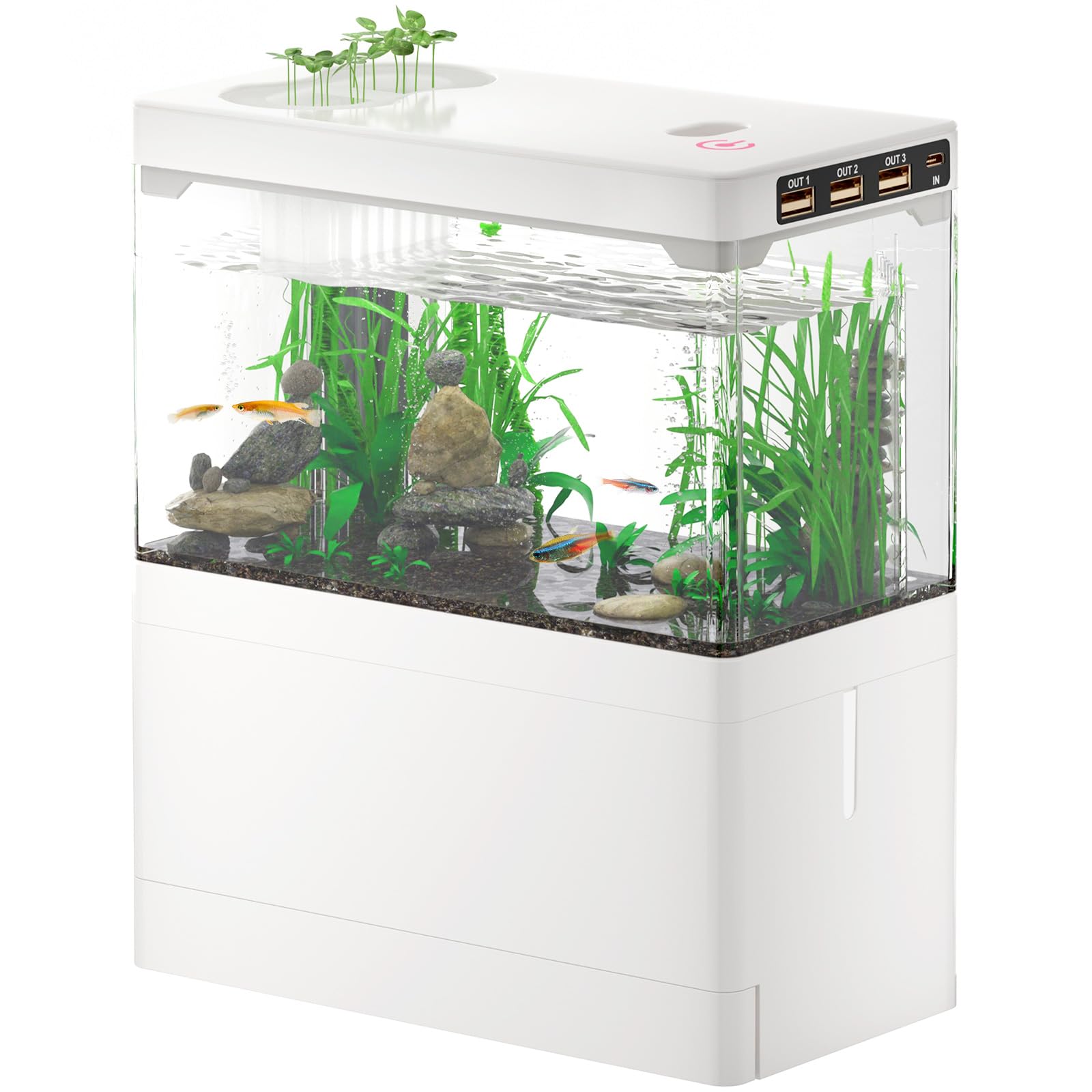 Amazon | Yjhyuxi 水槽 セット 小型 アクアリウム【インボイス制度登録