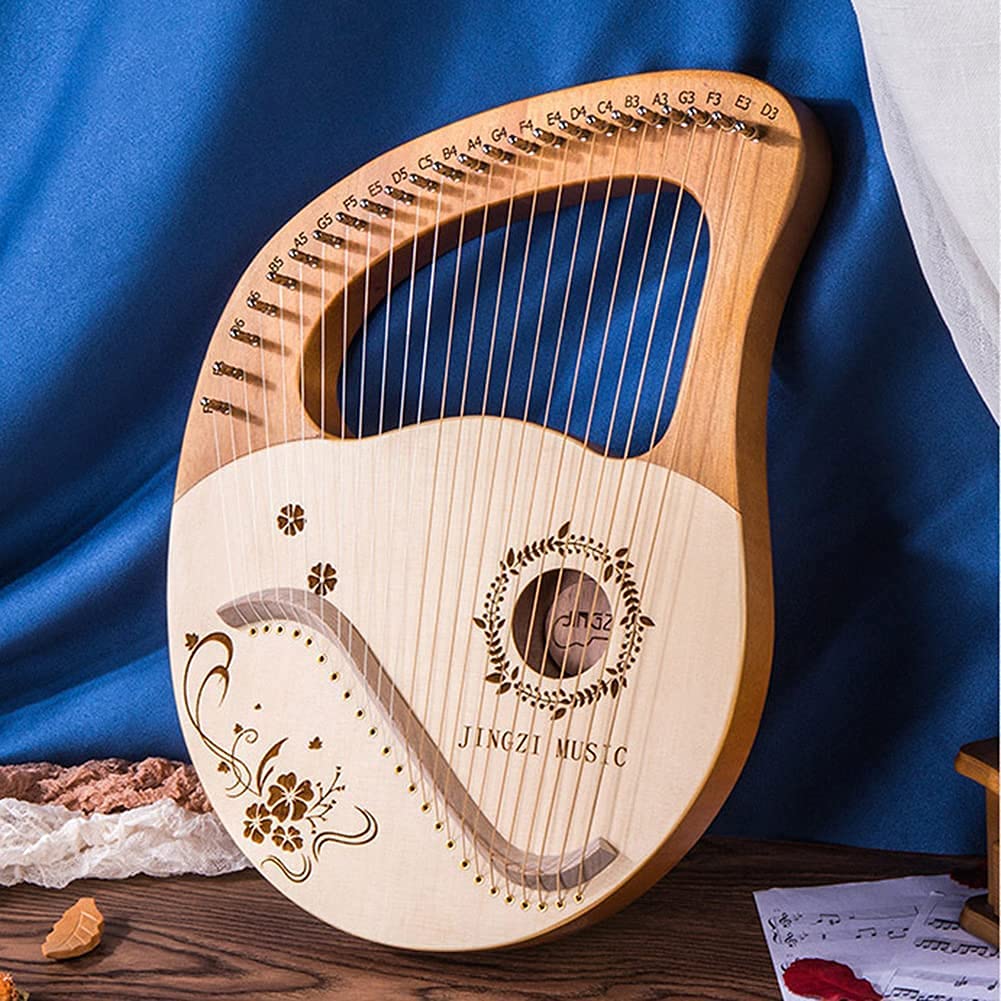 Amazon.co.jp: 【新番24弦】 ライアーハープ 木製竪琴ハープ