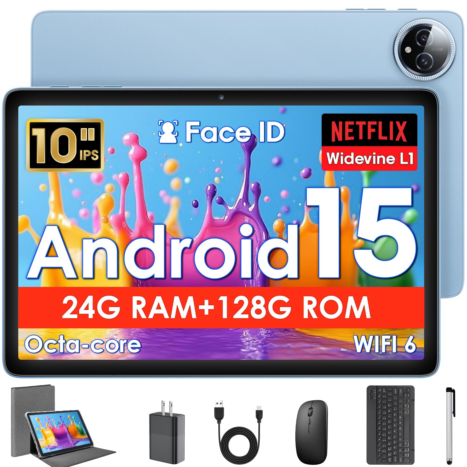 Amazon.com : Android Tablet with keyboard, Android 15 Tablet 10