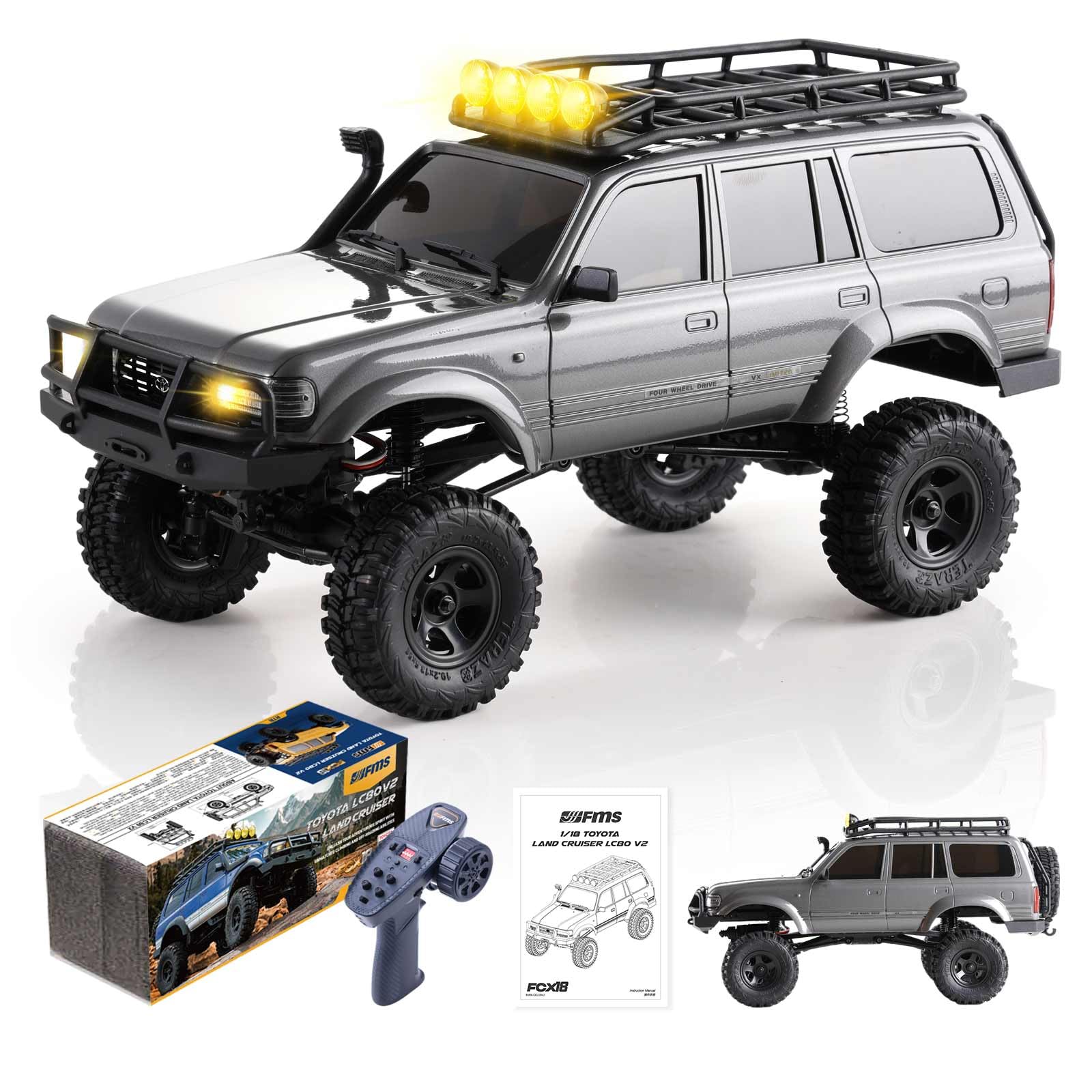 Amazon.com: FMS FCX18 1/18 Land Cruiser LC80 Toyota RC Rock