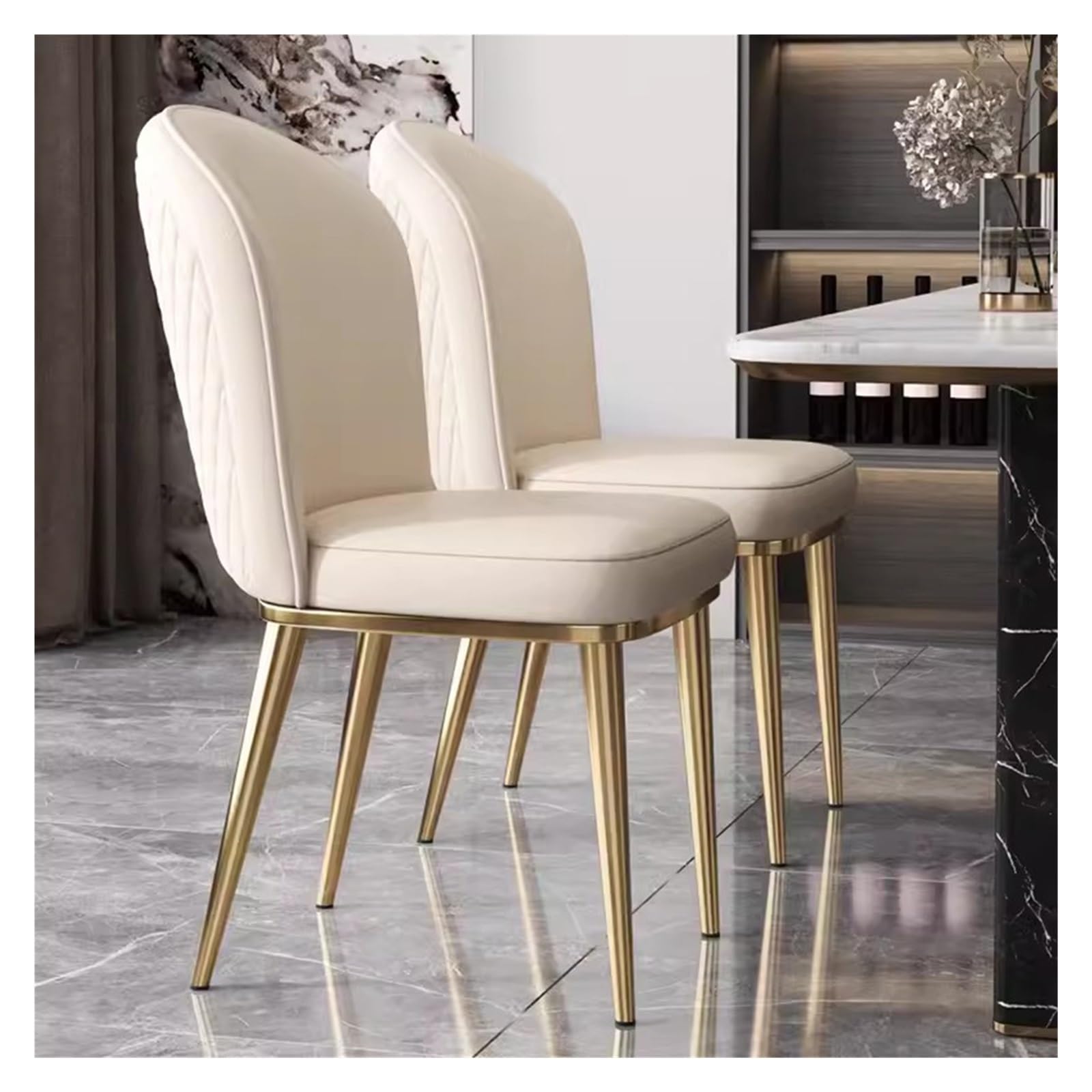 Amazon｜ダイニングチェア ヴィンテージレザー ミッドセンチュリー