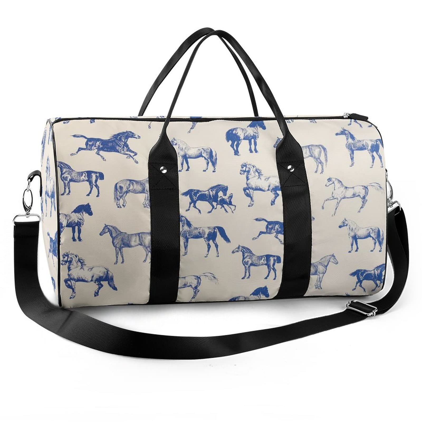 45rpmボストンバッグ 馬革とインディゴの手提げバッグ 総柄 Amazon.co