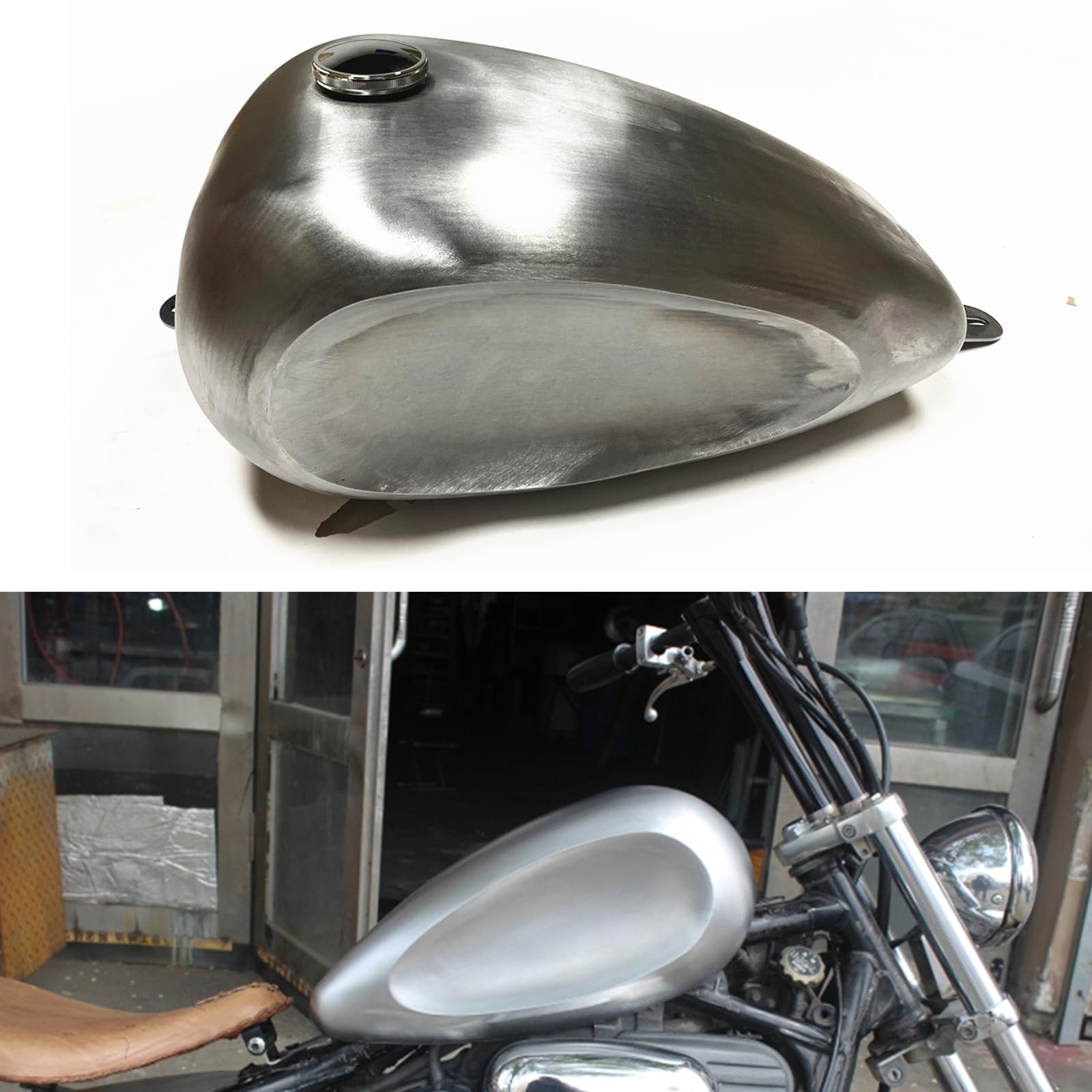 Amazon | シルバー オートバイ ガス燃料タンク 15L ホンダ スティード