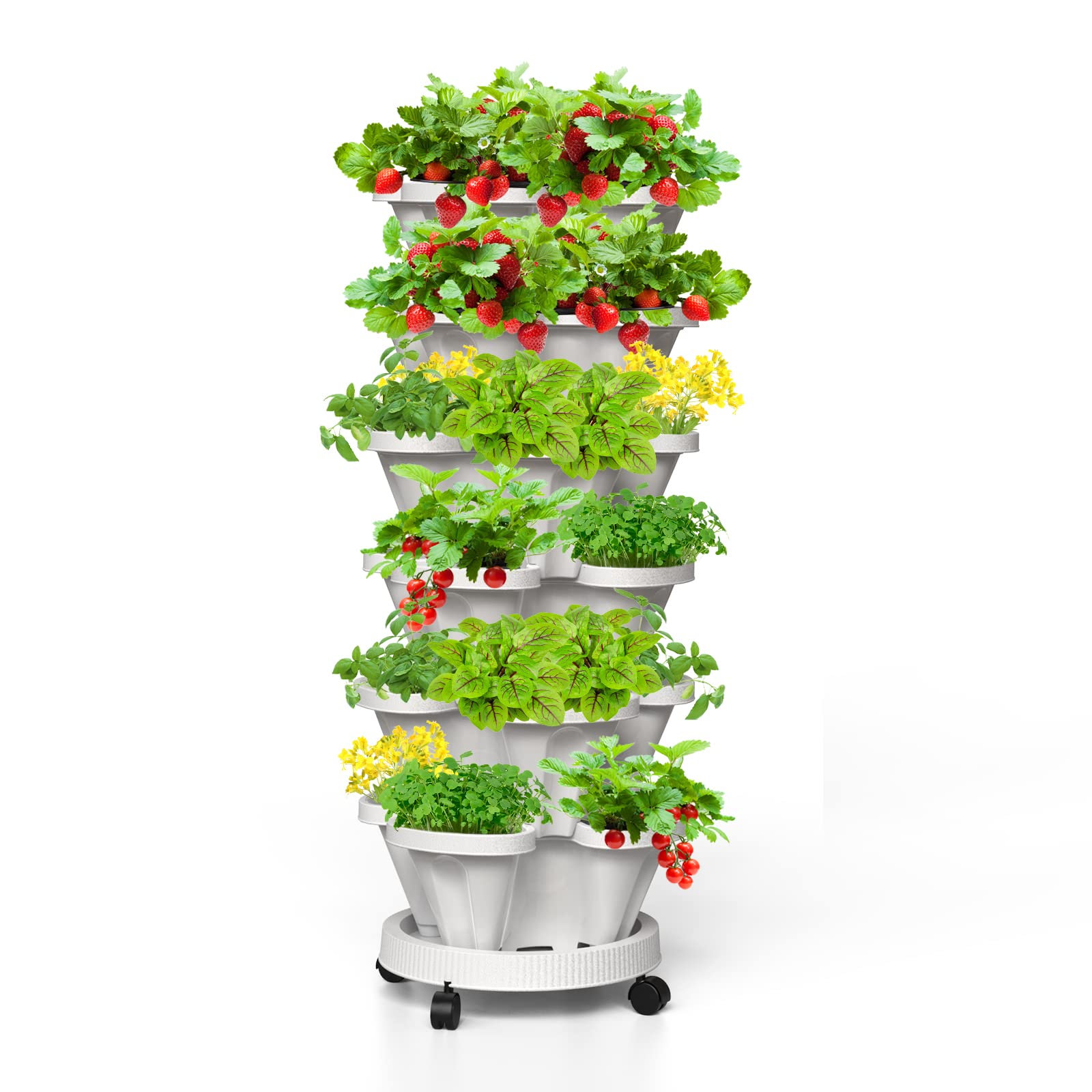 Amazon.com: Tectsia Strawberry Vertical Planters, 6 Tiered