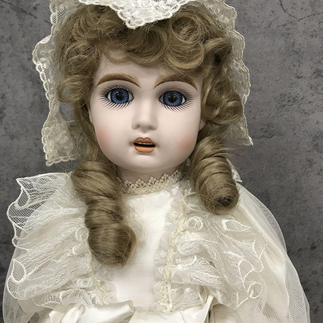ビスクドールロングフェイスジュモーリプログレー目 アンティーク