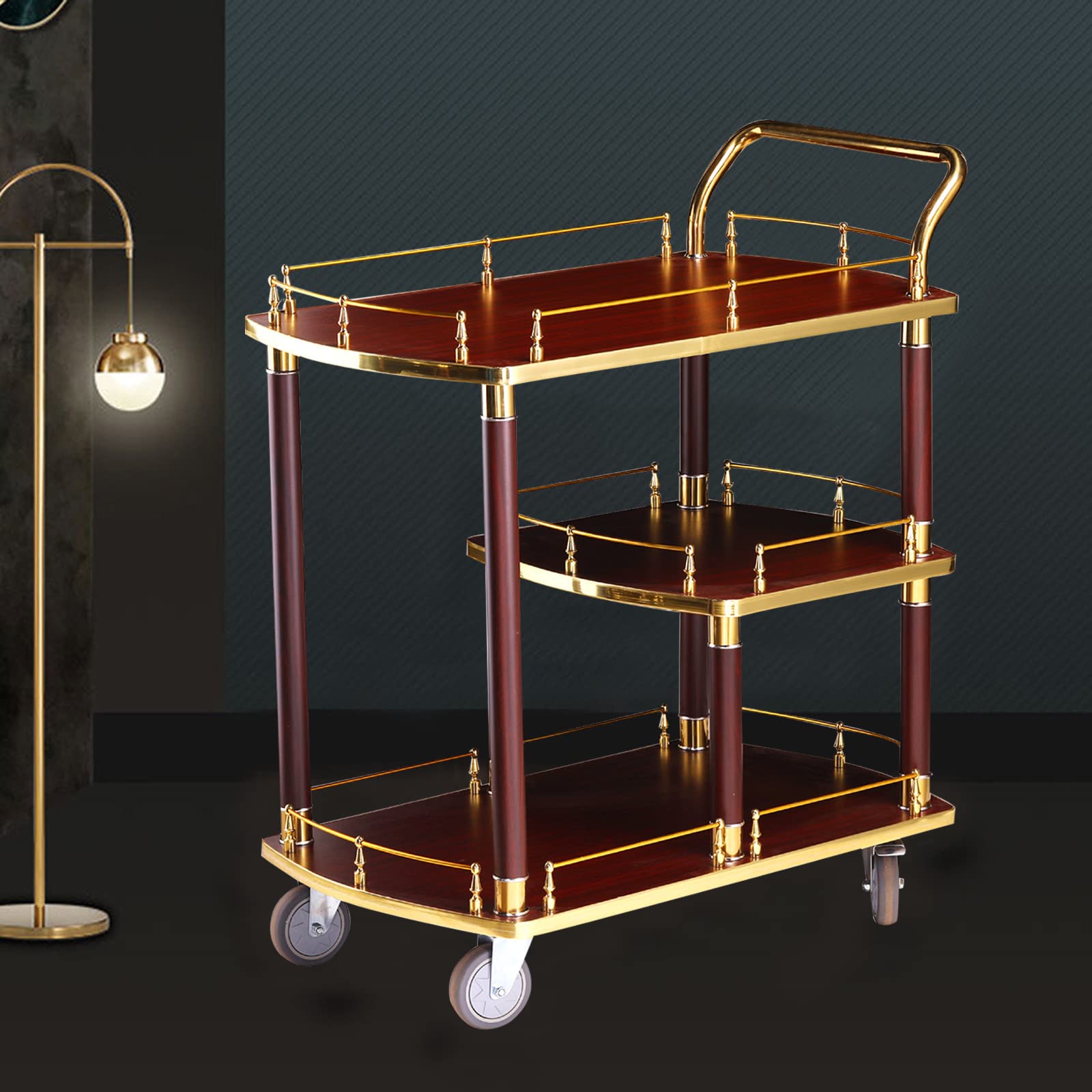 象嵌 キッチンカート キャスター付 キッチンワゴン アンティーク調