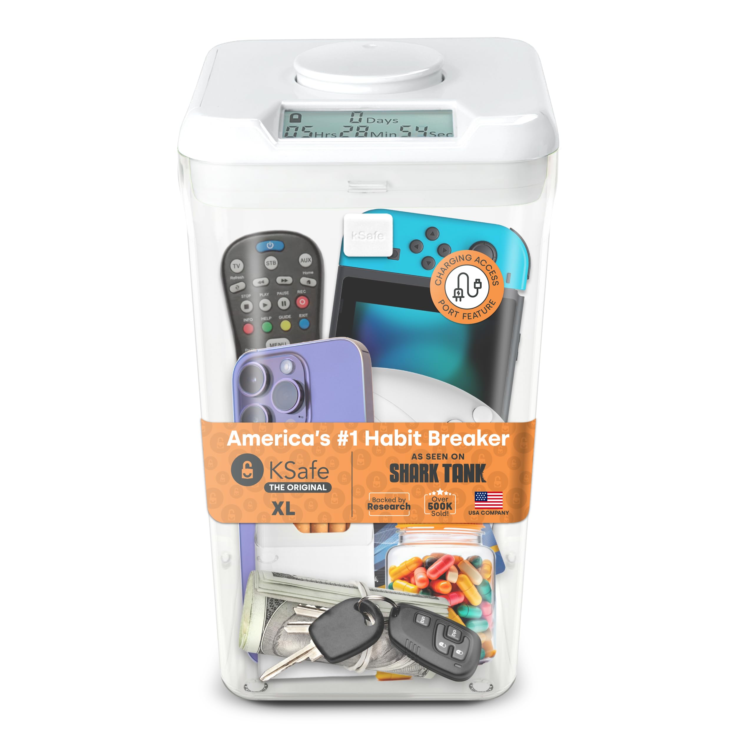 Amazon｜kSafe 飲酒や他の悪徳を制限するXLTimeロックコンテナ。 12.3