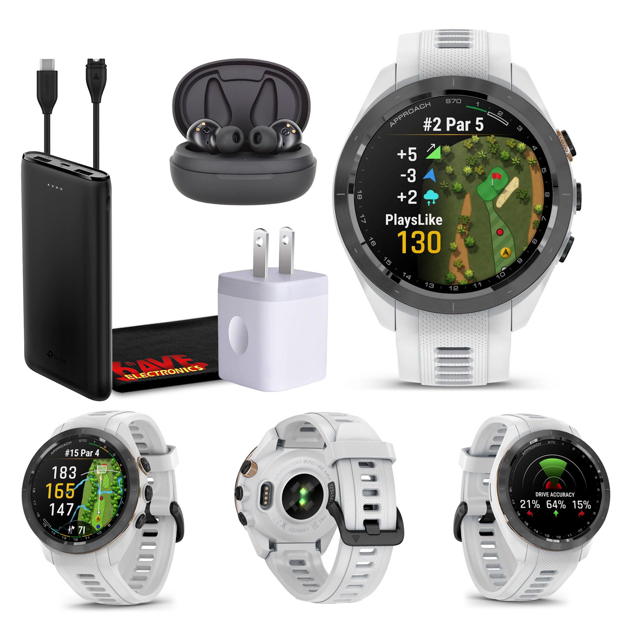 Amazon.com: Garmin Approach S70 42MM White- GPS Golf Smartwatch