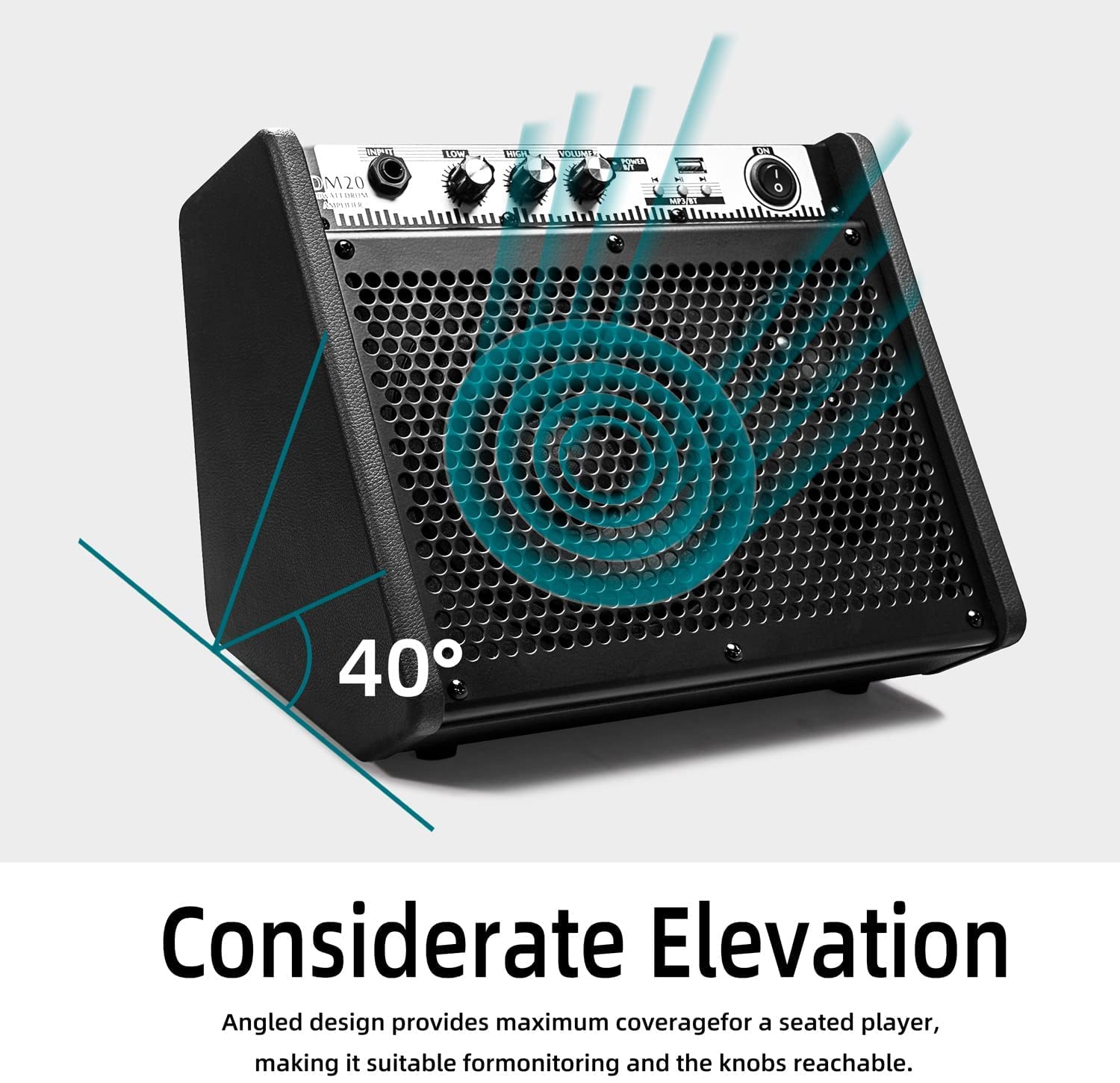 Amazon | Coolmusic DM20 20W BT パーソナルモニターアンプ電気ドラム