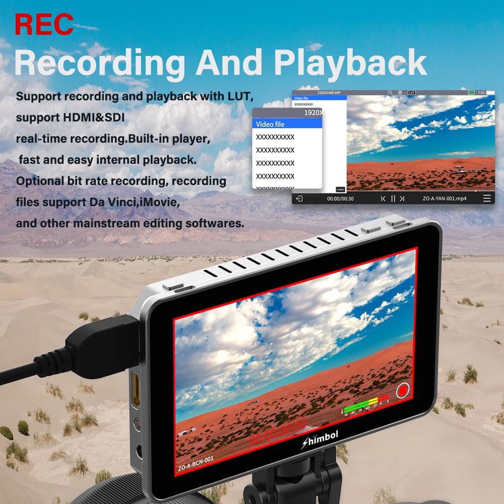 Shimbol Memory I Pro 5.5 Inch 4K HDR Daylight Viewable HDMI 3G-SDI