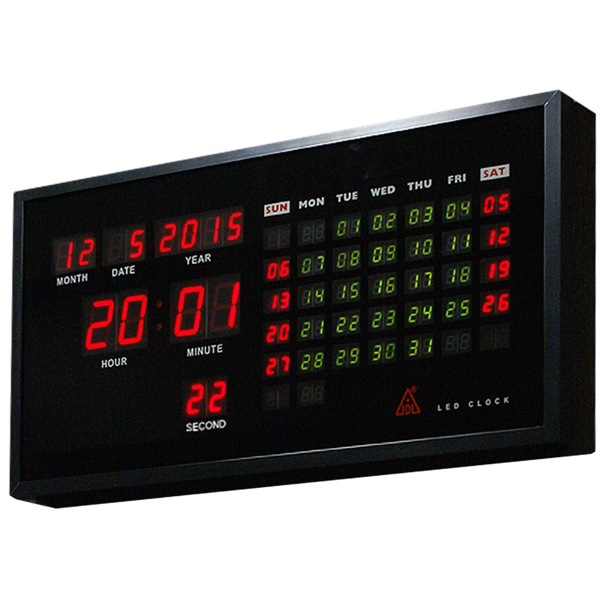 Amazon.co.jp: ☆大型デジタル掛け時計☆年月日時分秒曜日が一目で