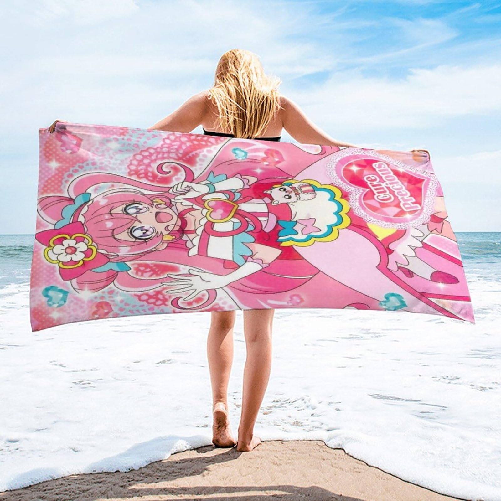 Amazon｜ふたりはプリキュアビーチタオルバスタオル速乾タオル大サイズ