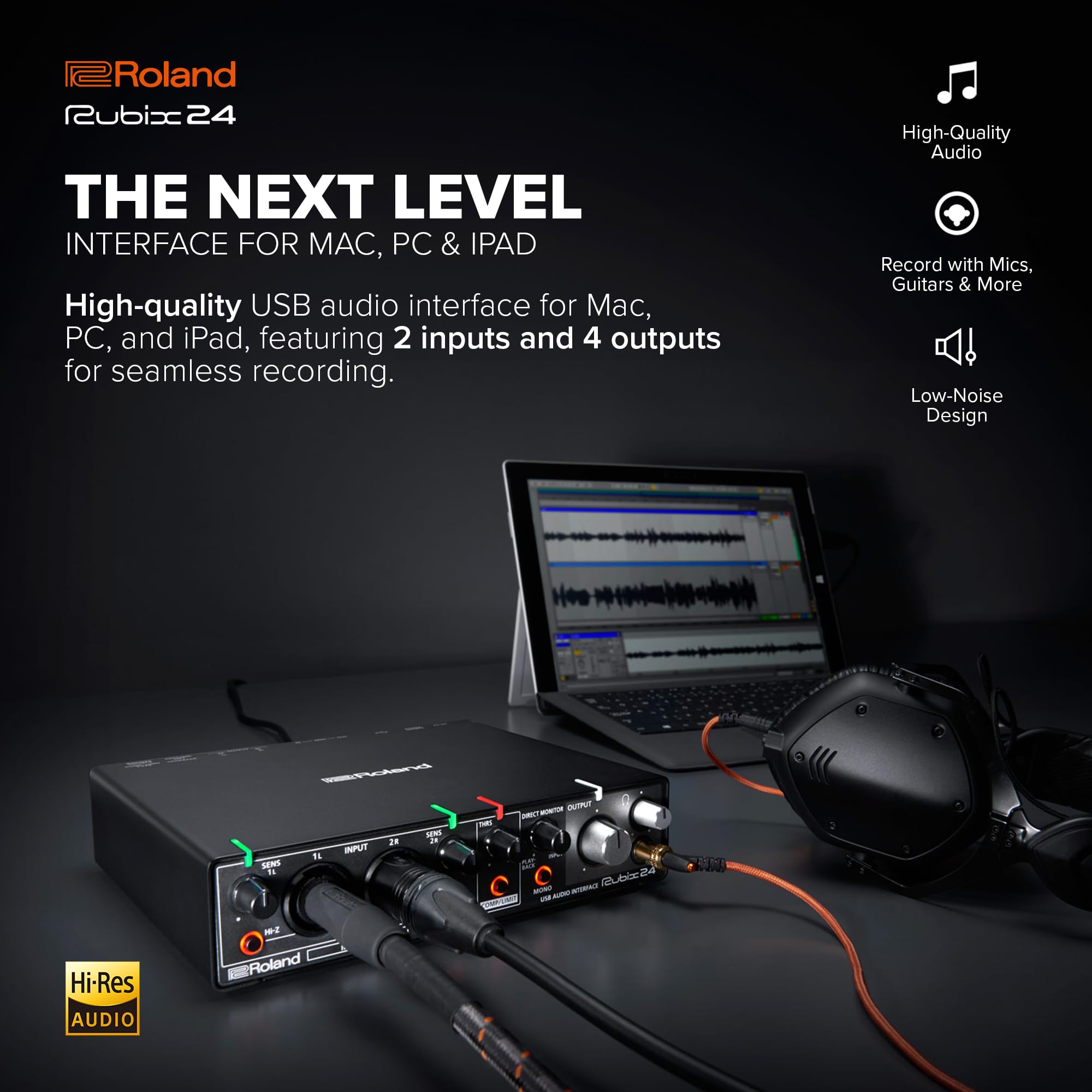 Amazon.com: Roland Rubix24 2-In/4-Out USB Audio Interface | High