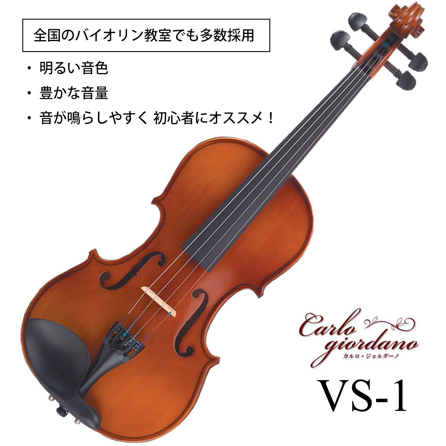 Amazon.co.jp: Carlo Giordano Violin Set VS-1 4/4 : Musical Instruments