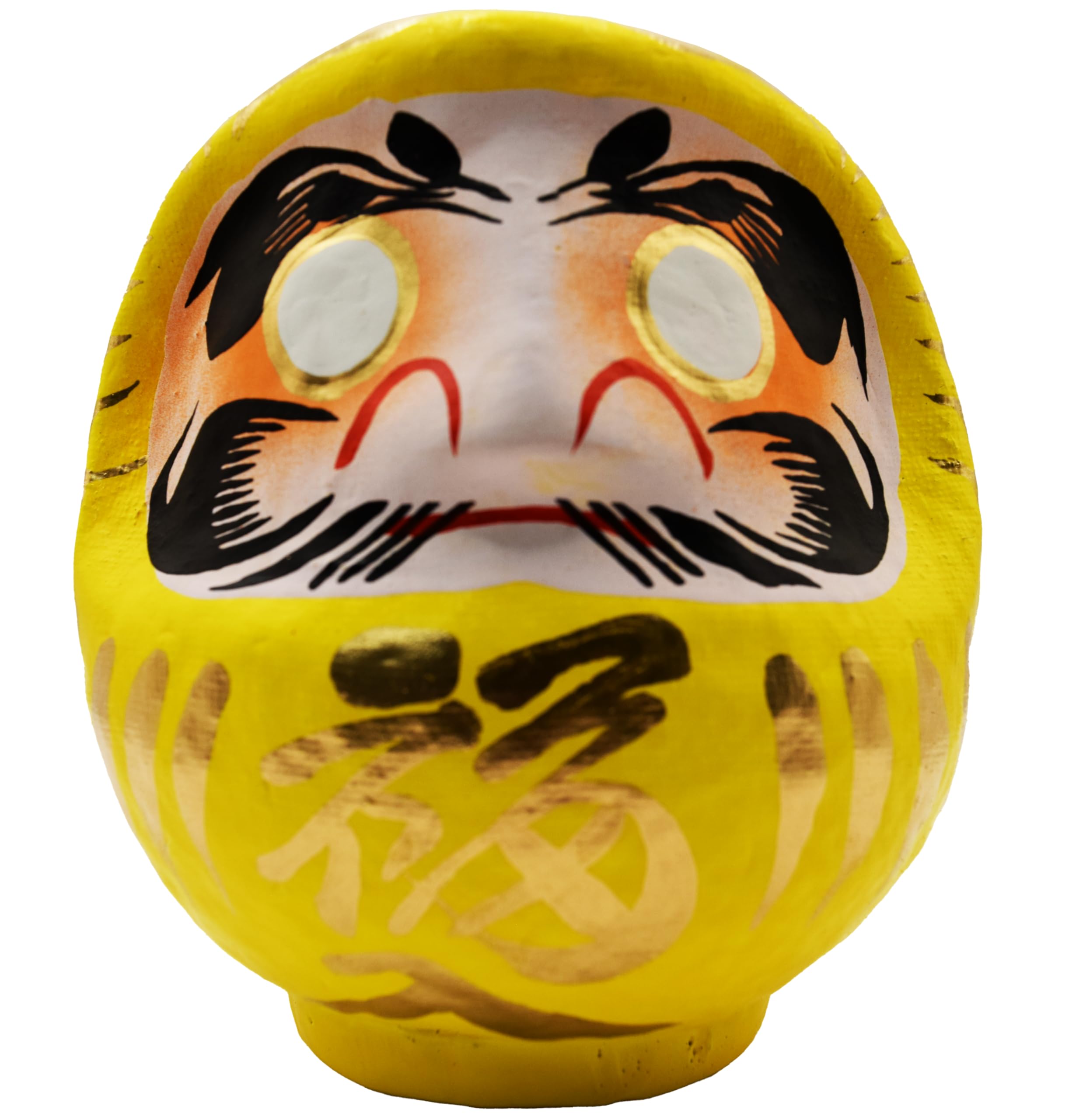 Amazon.co.jp: 高崎だるま 黄 11×10×9 福入 財運 名誉 幸運 赤顔 達磨