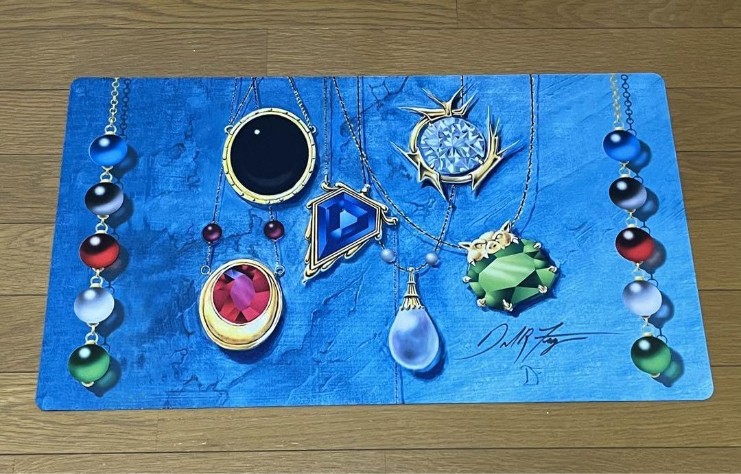 MTG 死の影 サイン入りステッチ加工プレイマット MTG 死の影 サイン