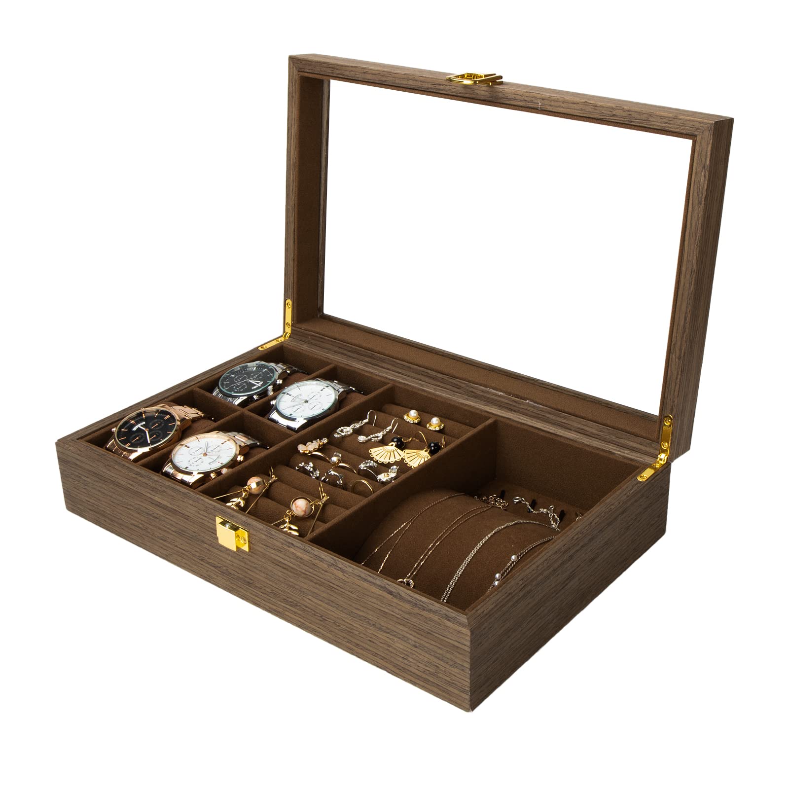 Amazon.co.jp: Calife 高級木製時計ケース ジュエリー収納ボックス