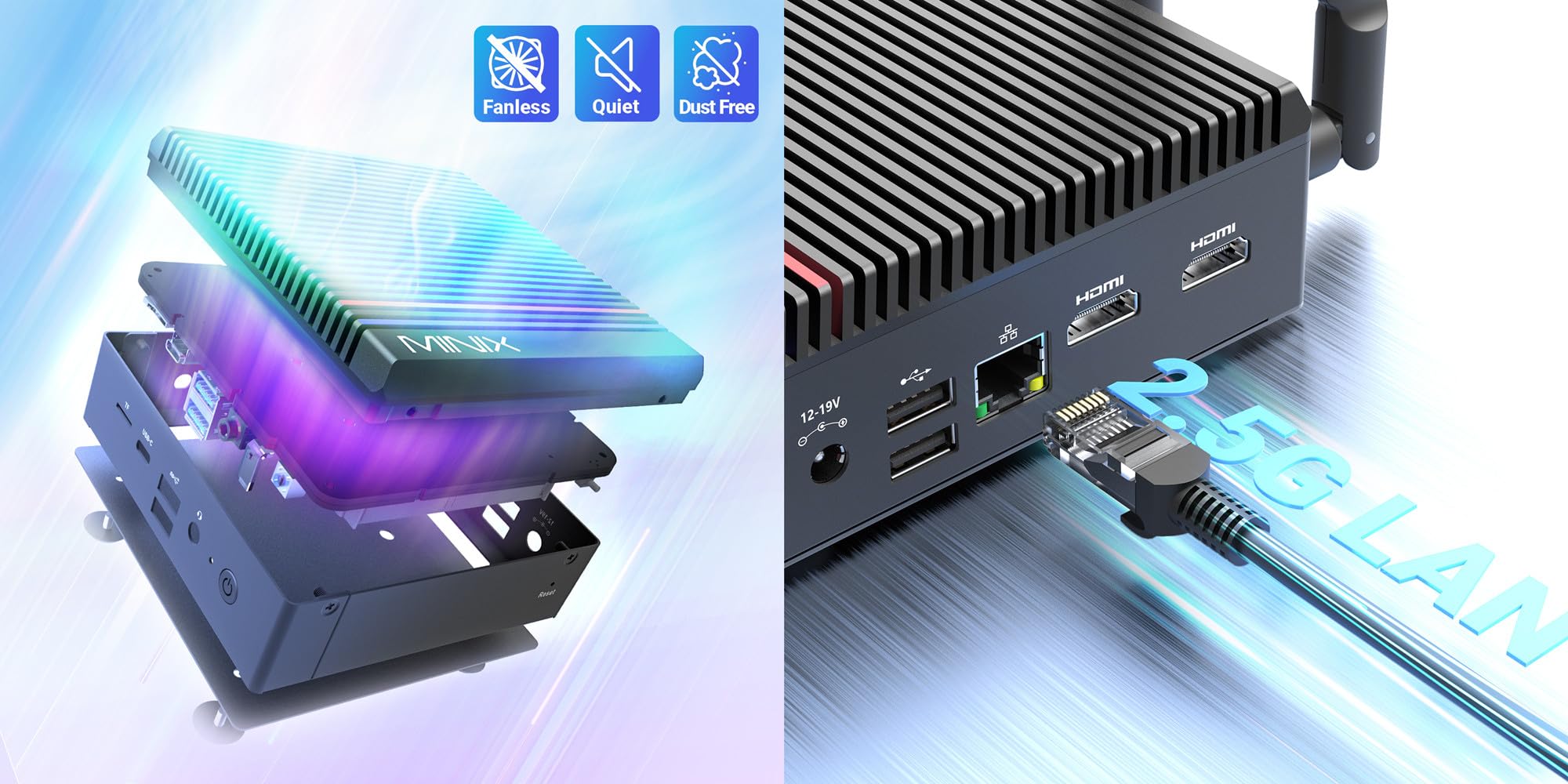 Amazon.co.jp: MINIX NEO Z100-0dB ファンレス Mini PC、Intel 12th