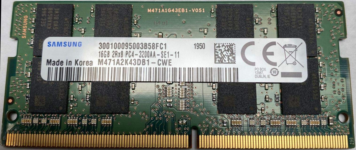 16GB DDR4 3200MHz PC4-25600 1.2V 2Rx8 260-Pin SODIMM Laptop RAM