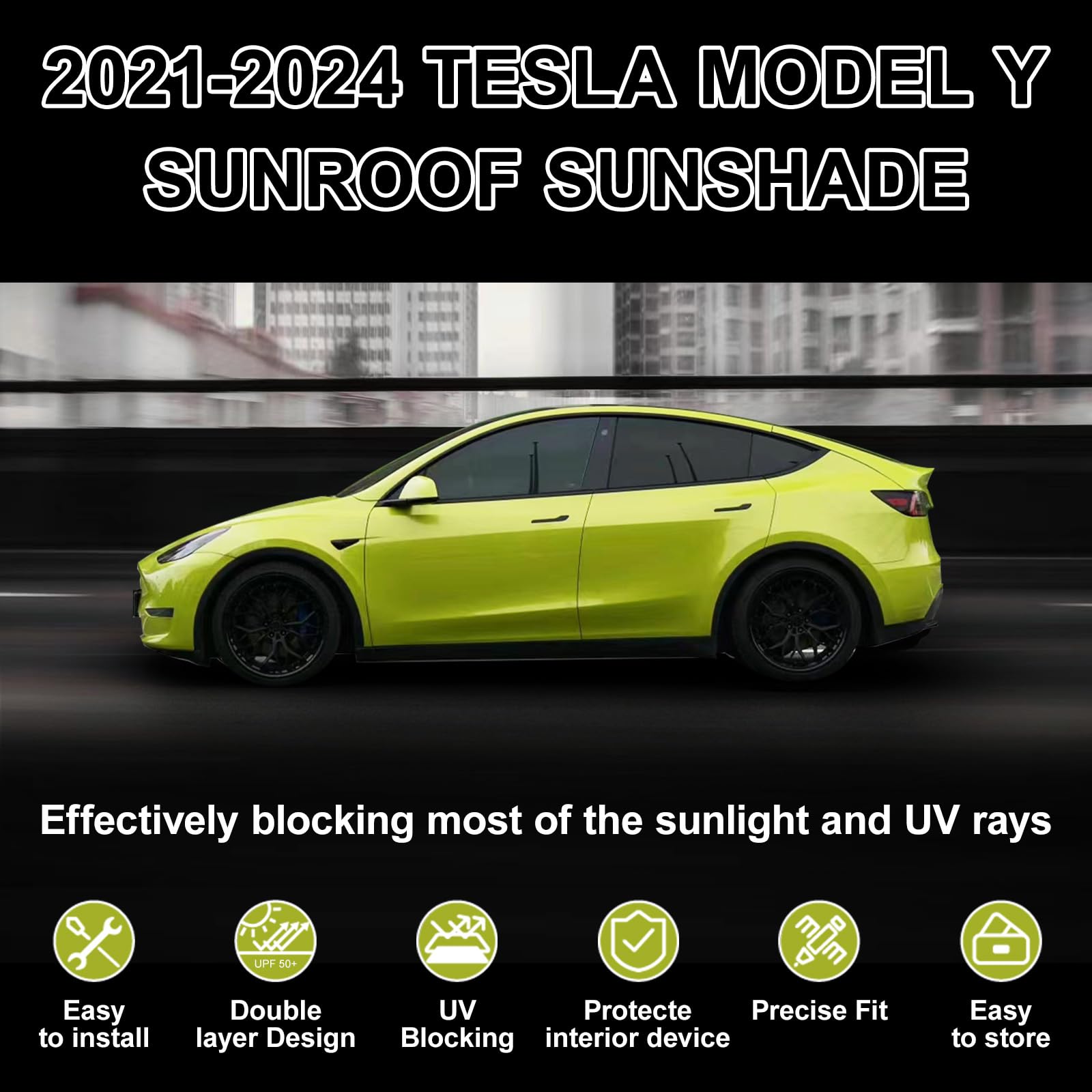 Amazon.co.jp: CHIYLE グラスルーフサンシェード Tesla Model Y 2020